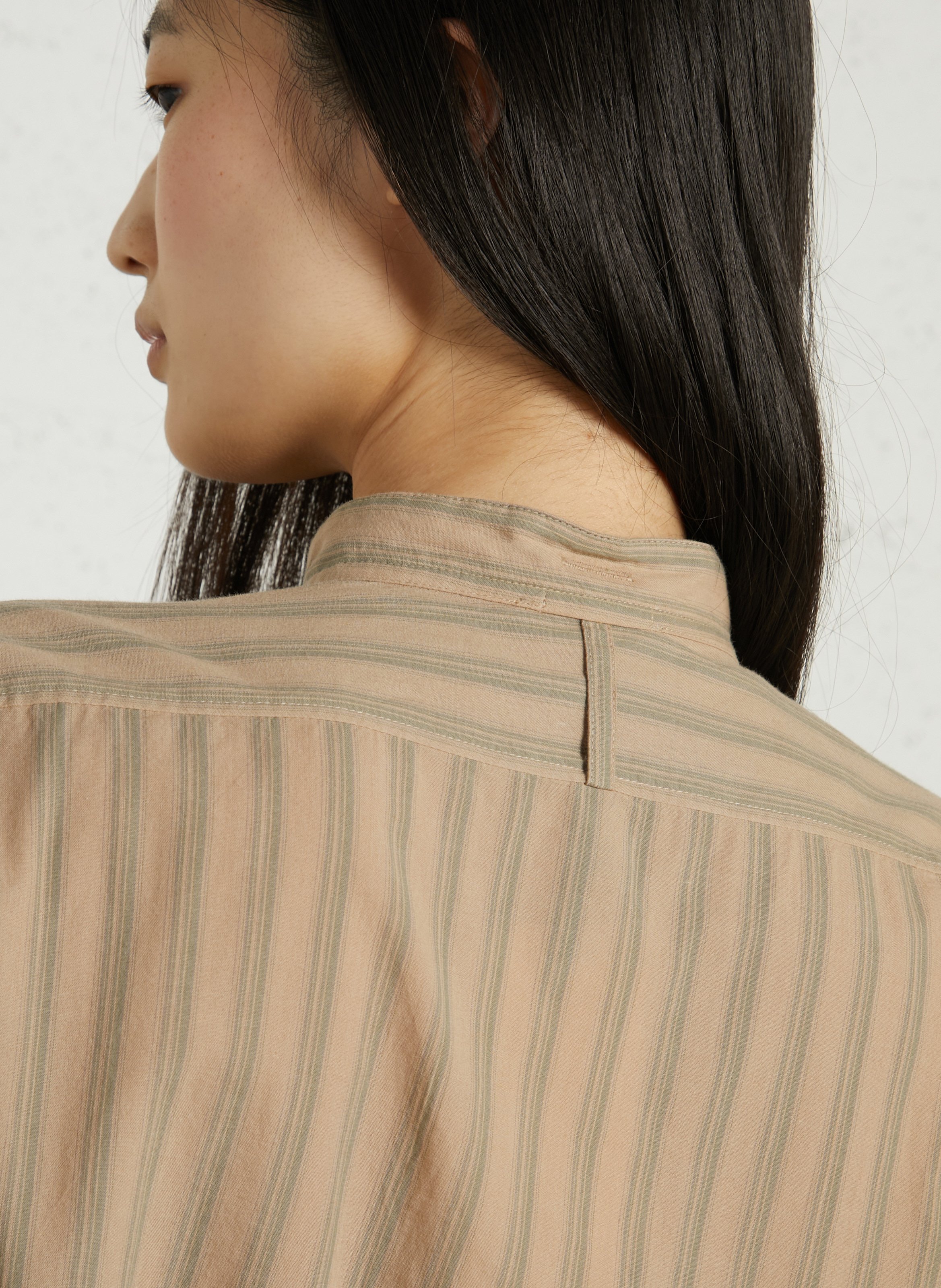 Robe midi col mao en coton izzo SOEUR Beige