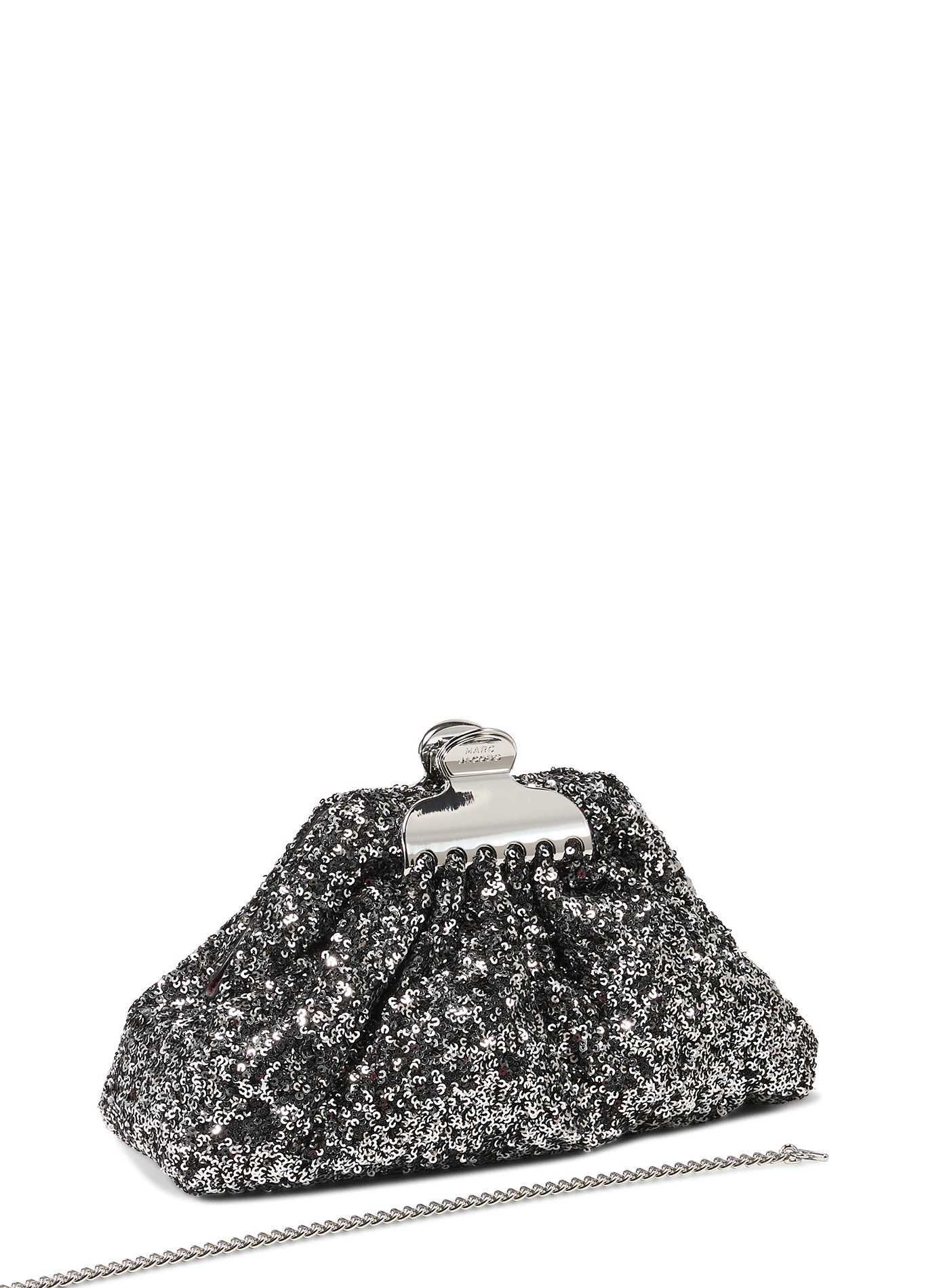 Borsa a mano con strass MARC JACOBS Argento