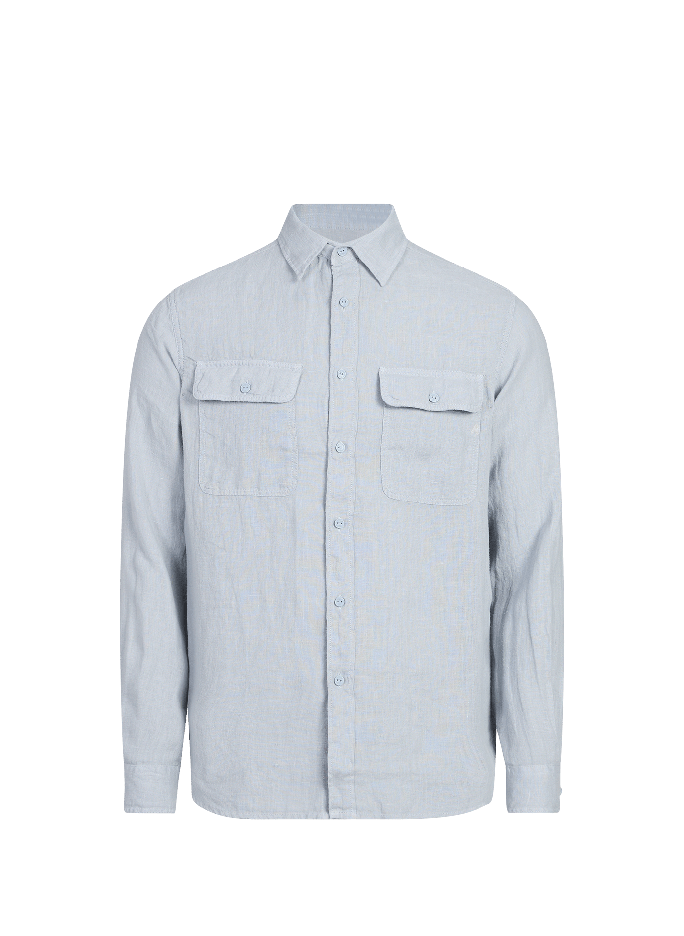 Straight linen shirt with pockets REPLAY Blue