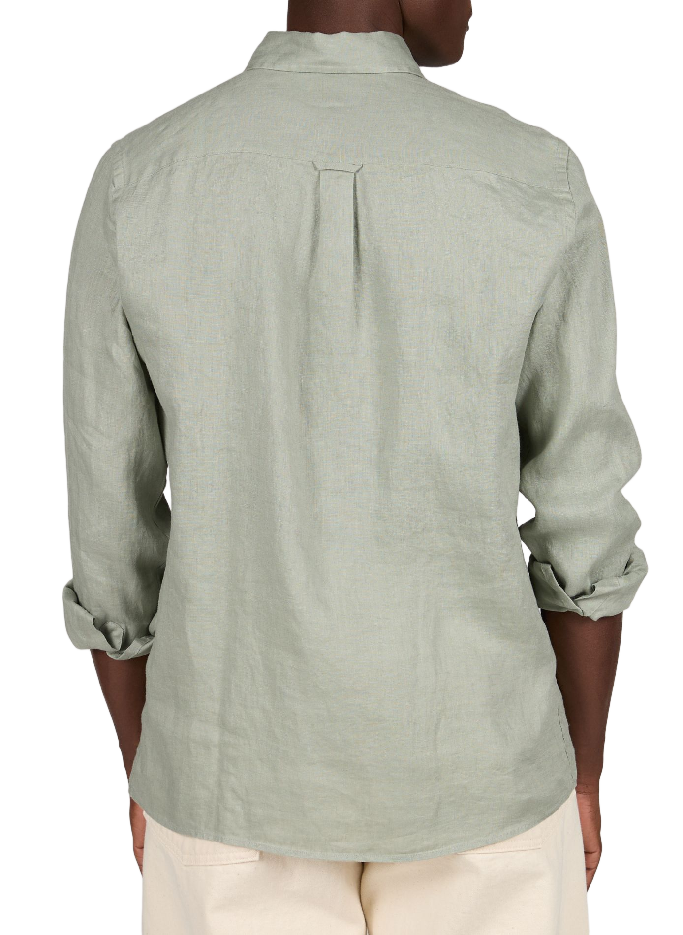 Chemise col américain en lin AIGLE Vert