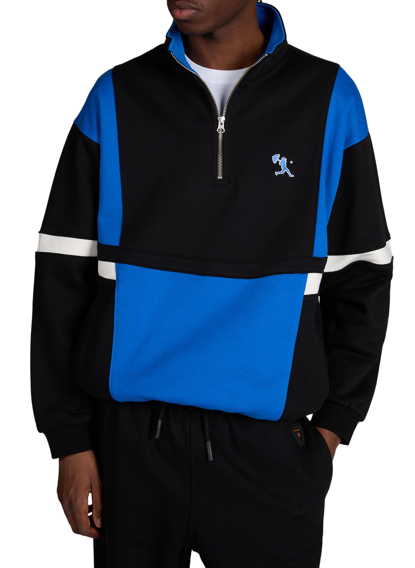 Embroidered cotton blend sweatshirt HELAS CAPS Black