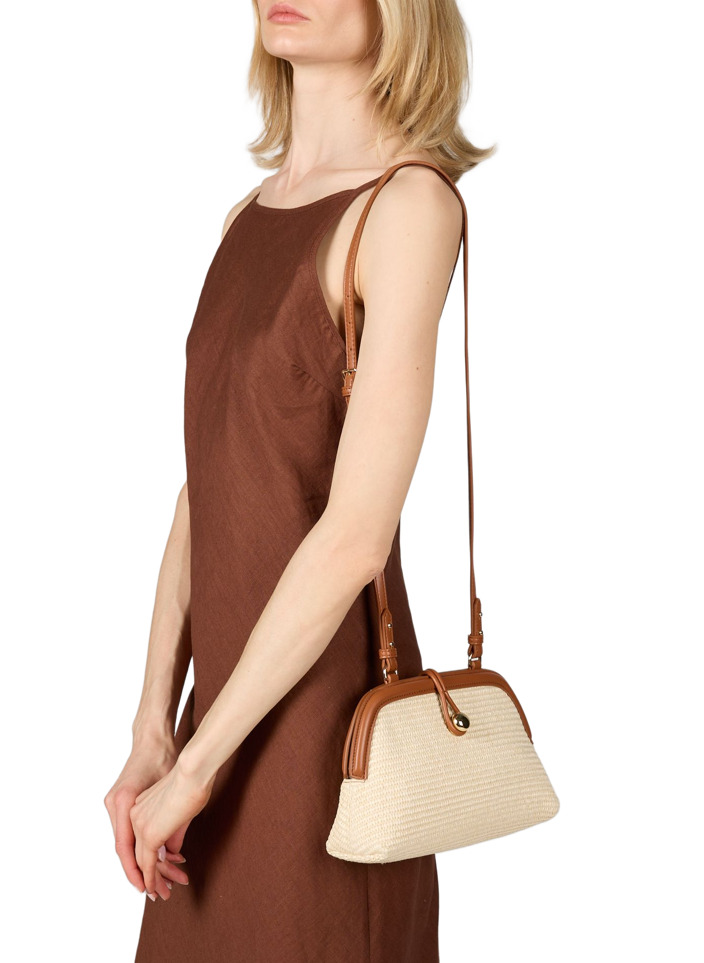 Sac pochette Summer en raphia PETITE MENDIGOTE Blanc