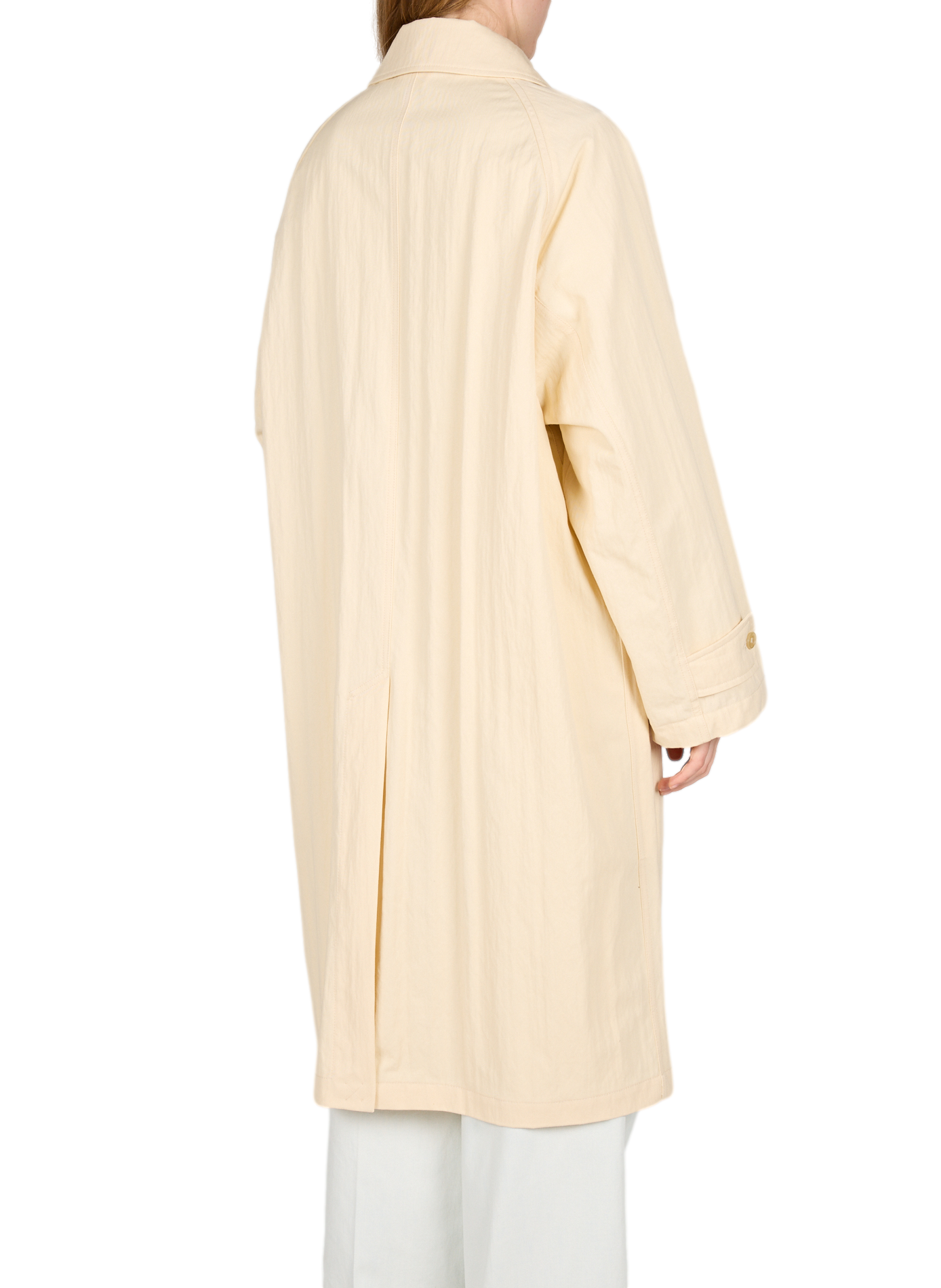 Solid color trench coat with classic collar in blended cotton. A.P.C. Beige