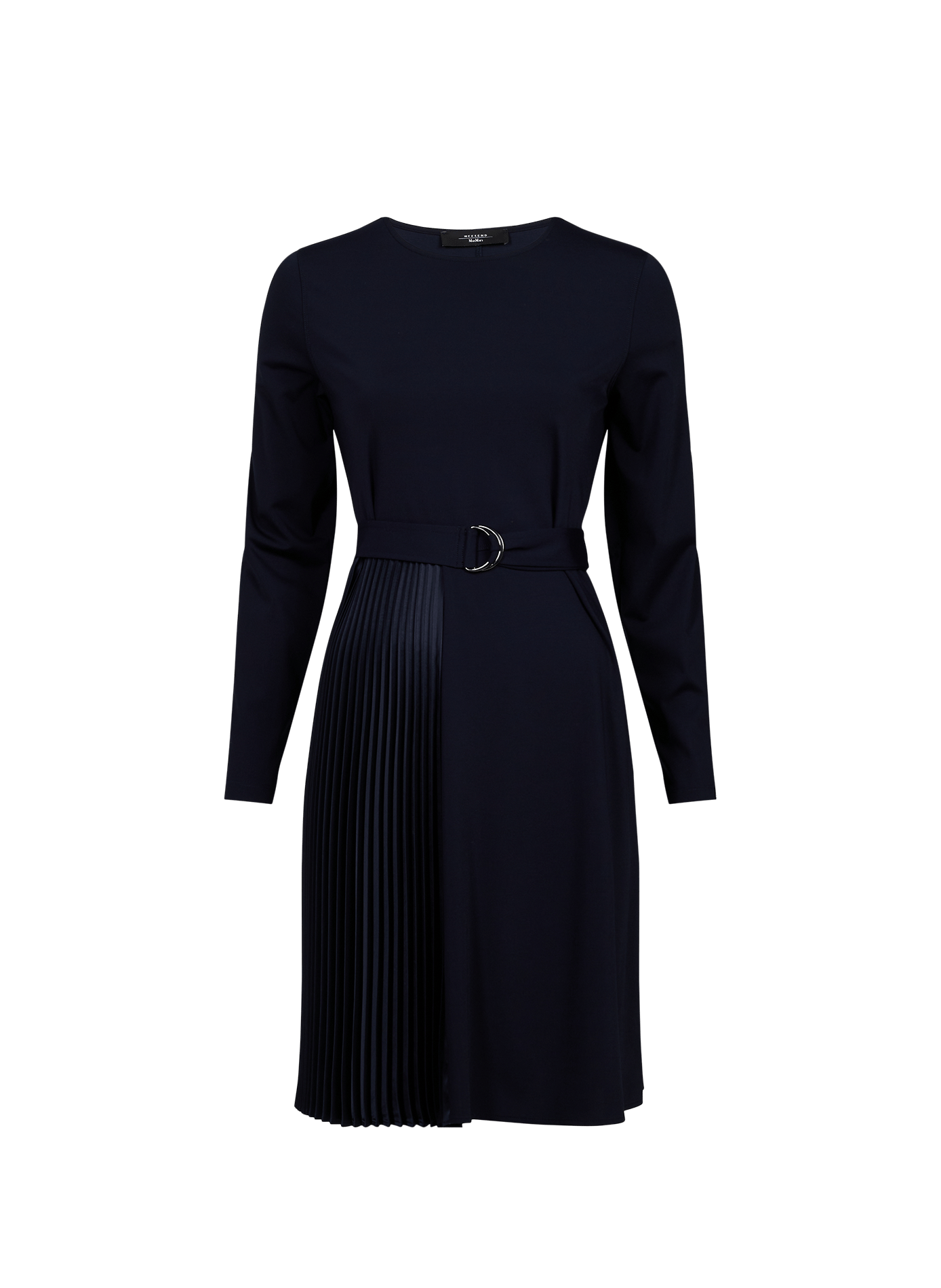 Robe à empiècement plissé satiné MAX MARA WEEK END Bleu