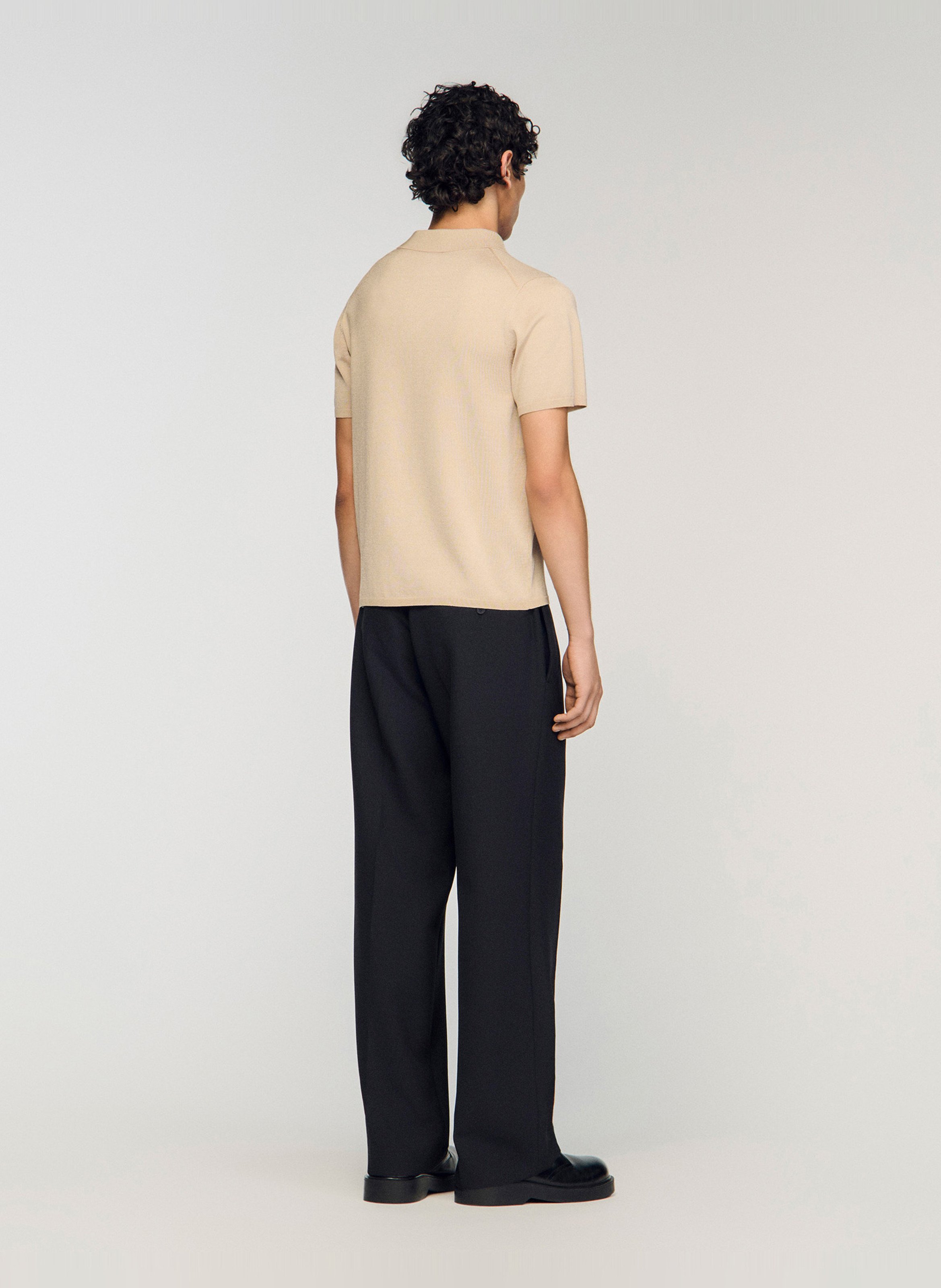 Polo regular fit SANDRO Blanc