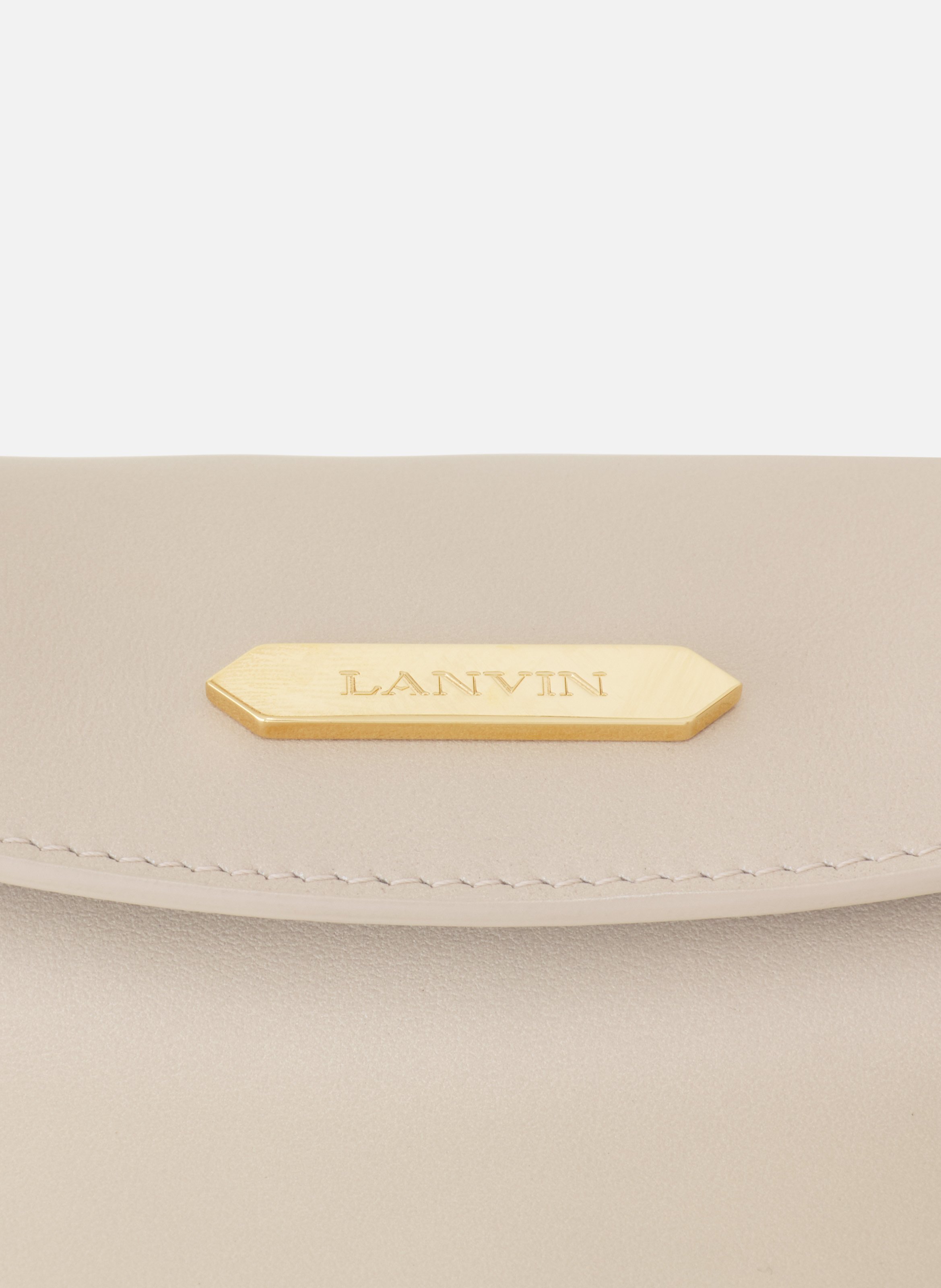 Sac compagnon 16  en cuir LANVIN Blanc