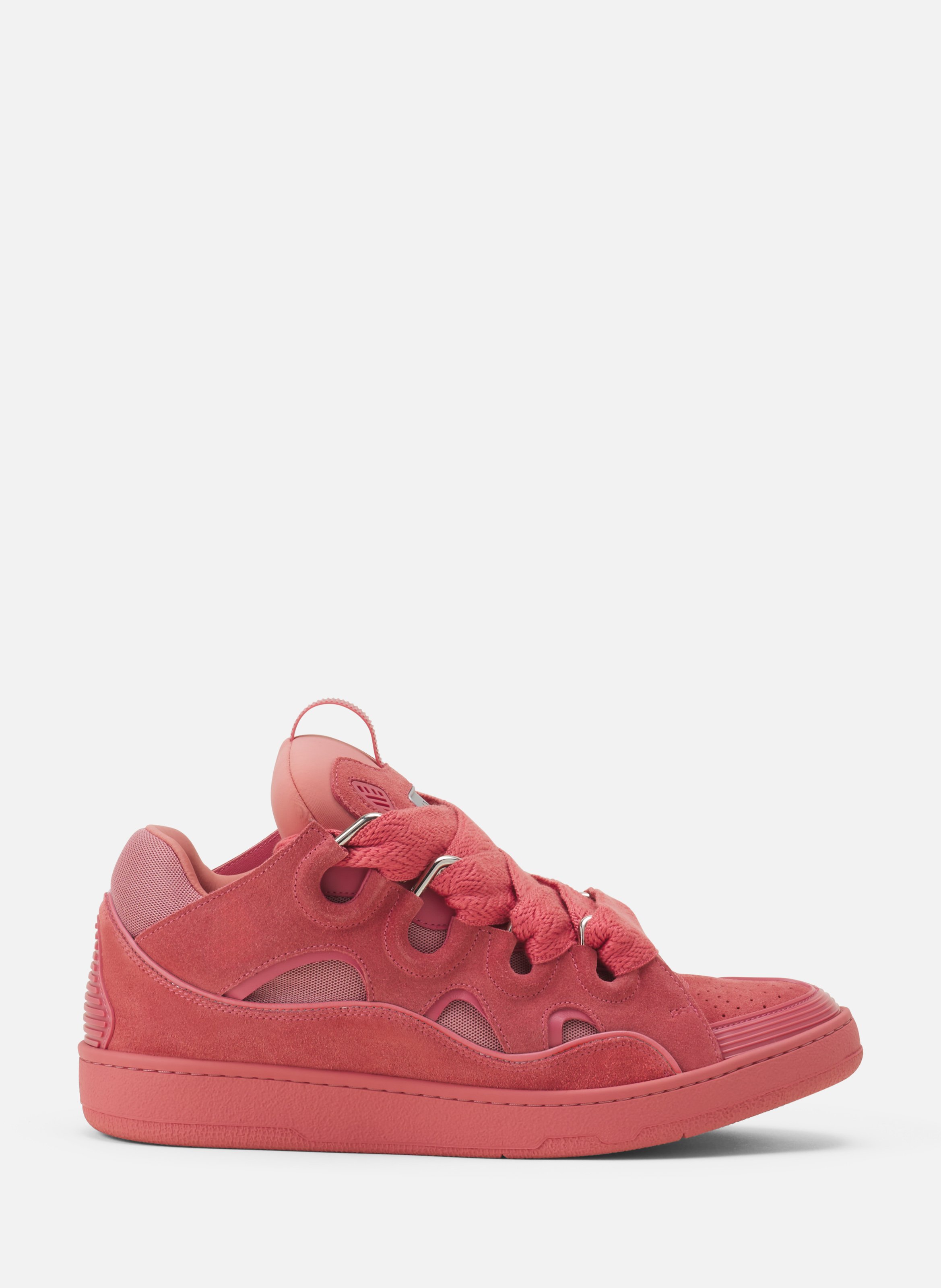 Sneakers curbs en suede monocolor LANVIN Rose
