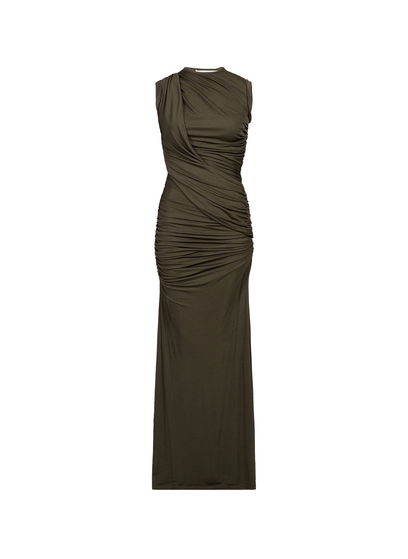 Geripptes langes Kleid CHRISTOPHER ESBER Braun