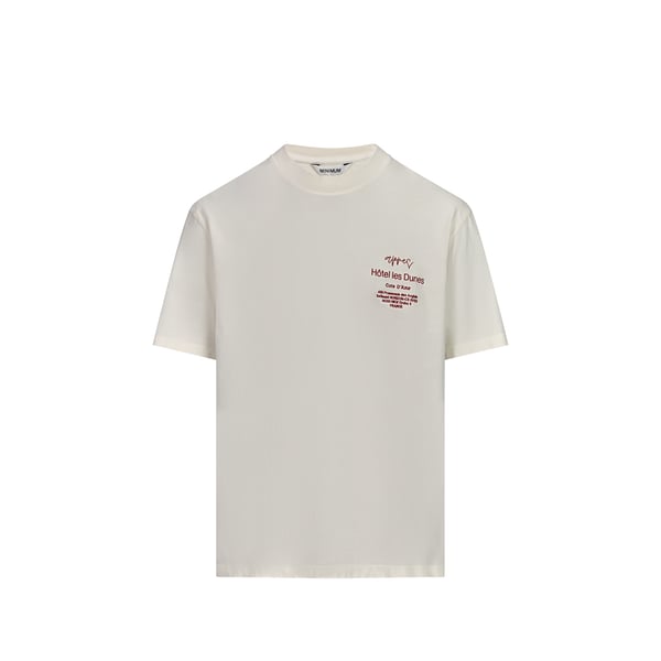 T-shirt broderie poitrine en coton mélangé T-shirt broderie poitrine en coton mélangé