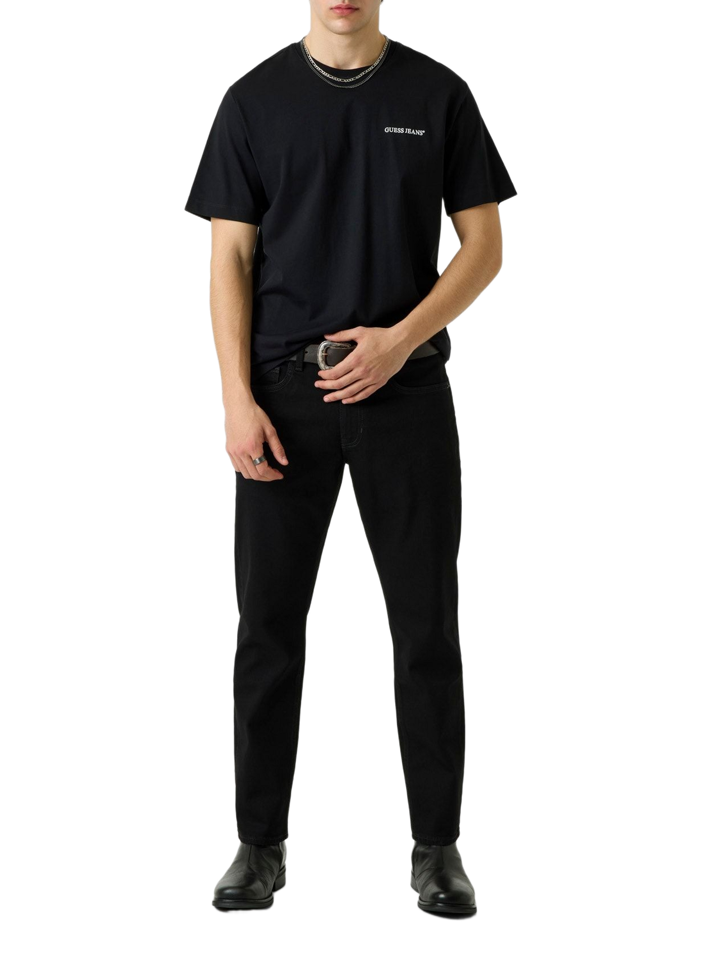 Low-rise slim-fit jeans in blended cotton GUESS Black