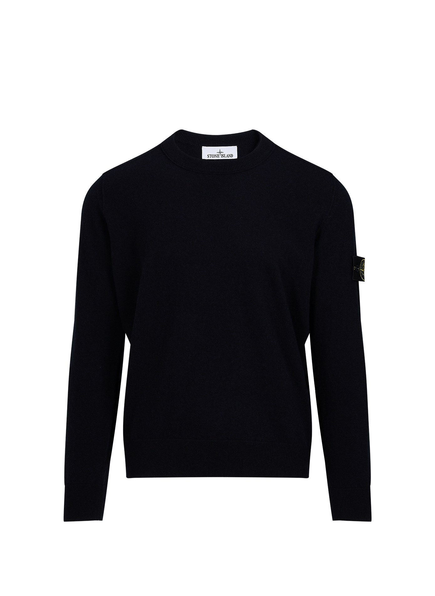 Round neck wool straight sweater STONE ISLAND Blue