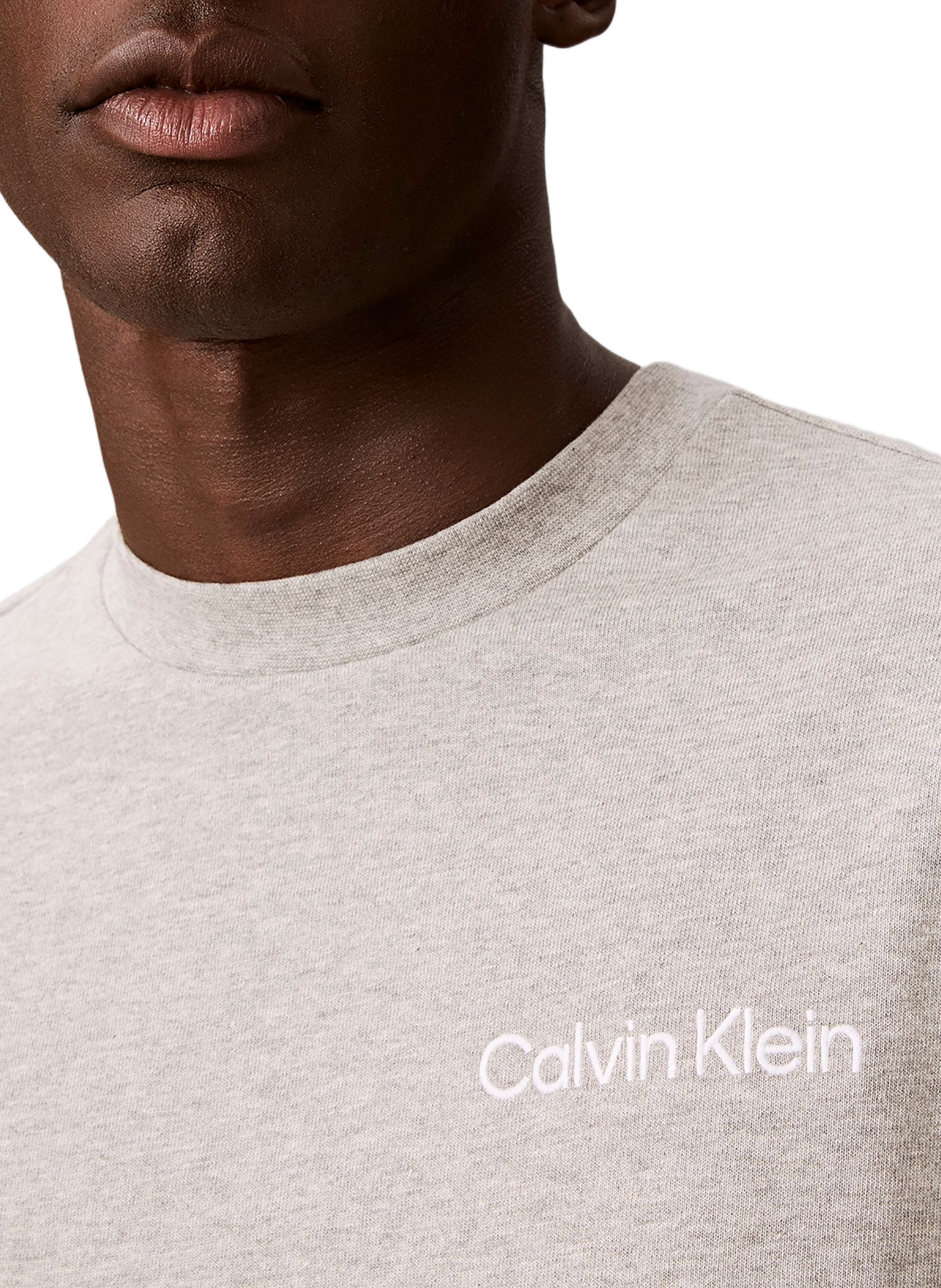 Pyjama-T-Shirt mit Logo aus Baumwollmischung CALVIN KLEIN Grau