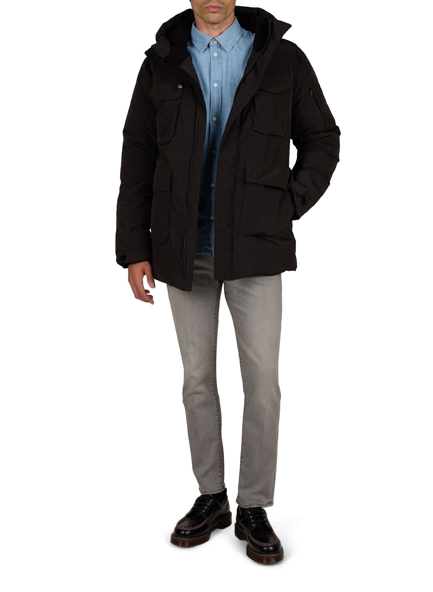 Parka mit übergroßer Kapuze SCHOTT Schwarz
