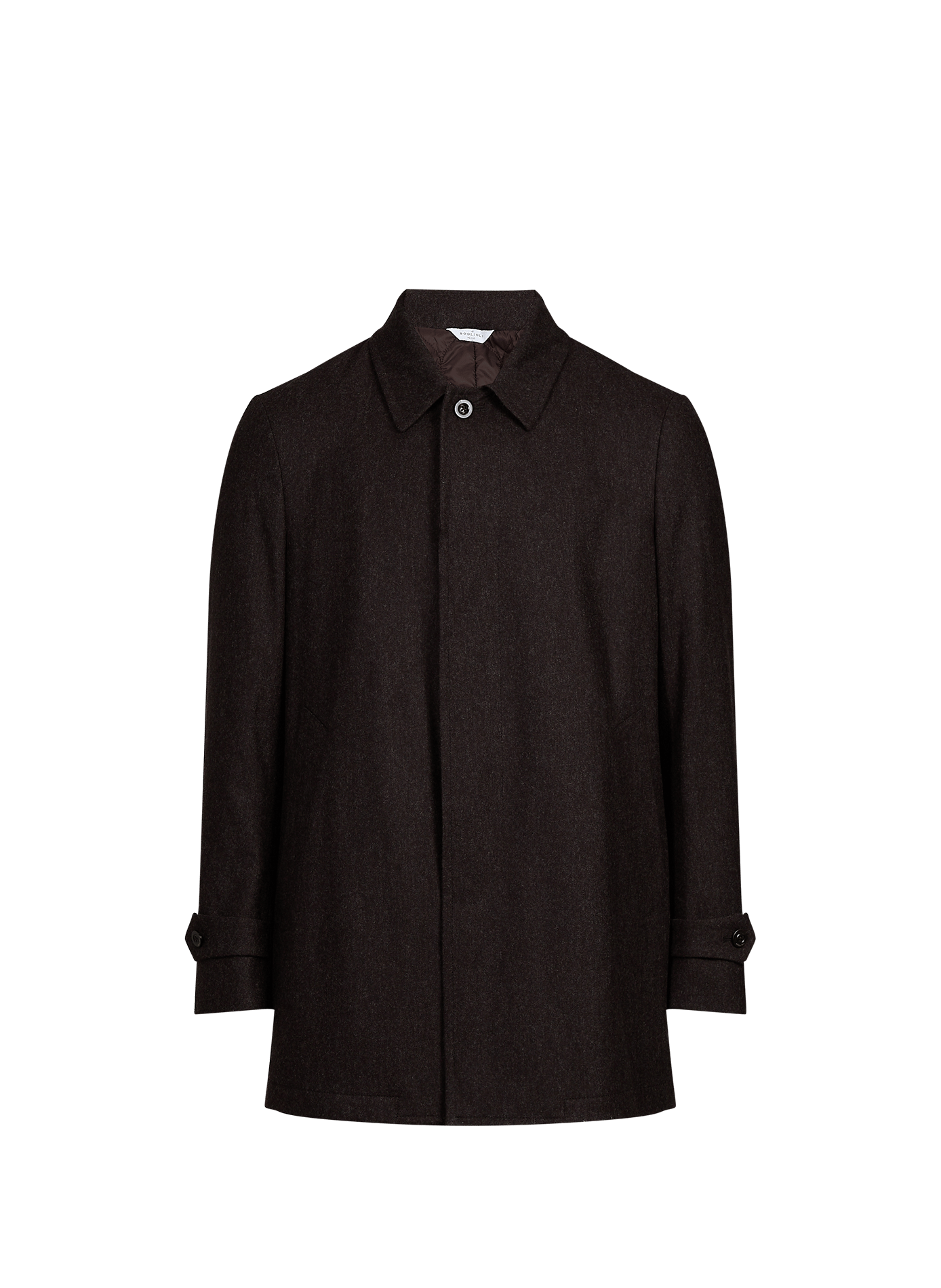 Manteau droit en laine vierge BOGLIOLI Marron