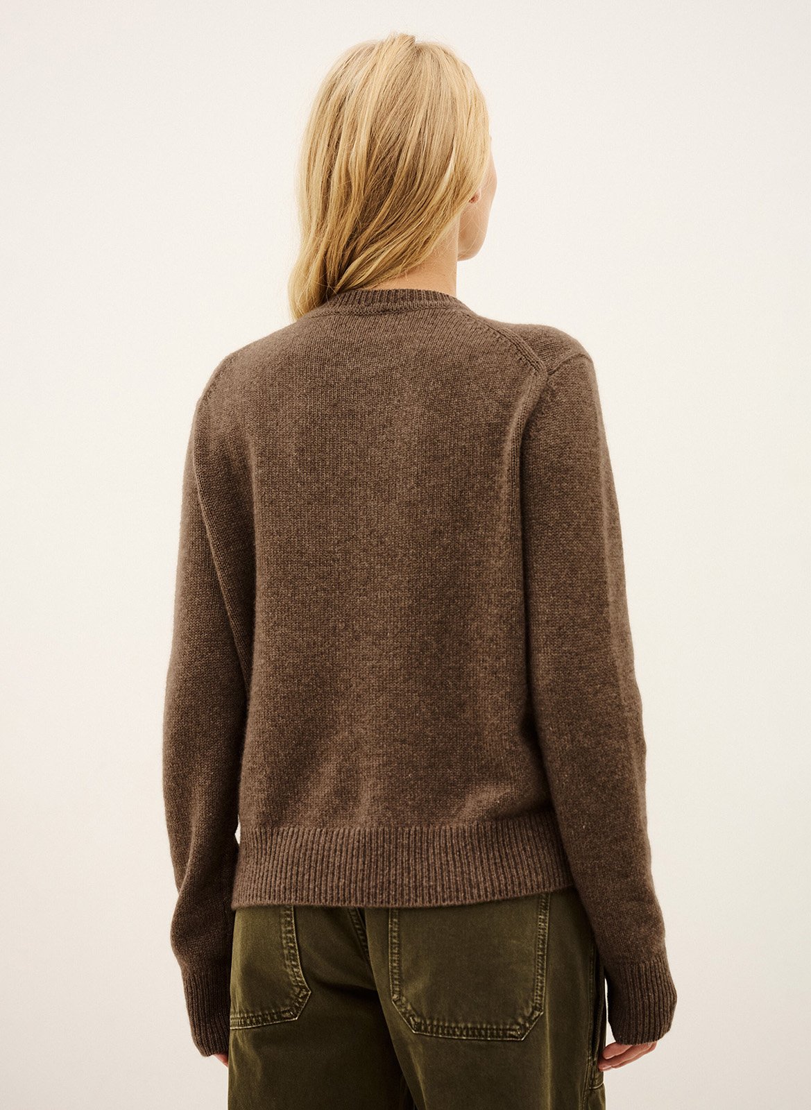 Pull droit col rond à zip en cachemire cheyla BA&SH Beige