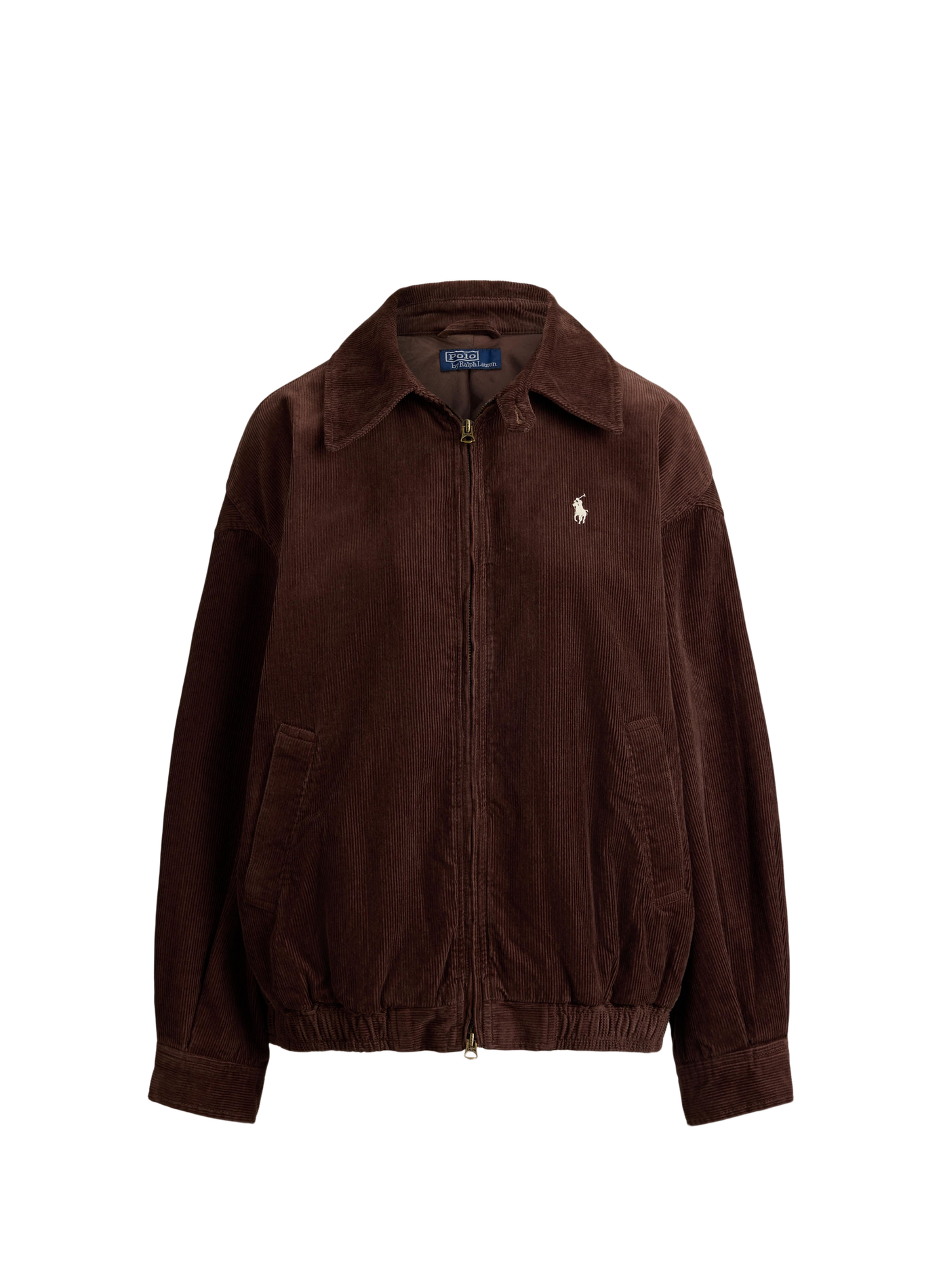 Cotton velvet ribbed jacket POLO RALPH LAUREN Brown