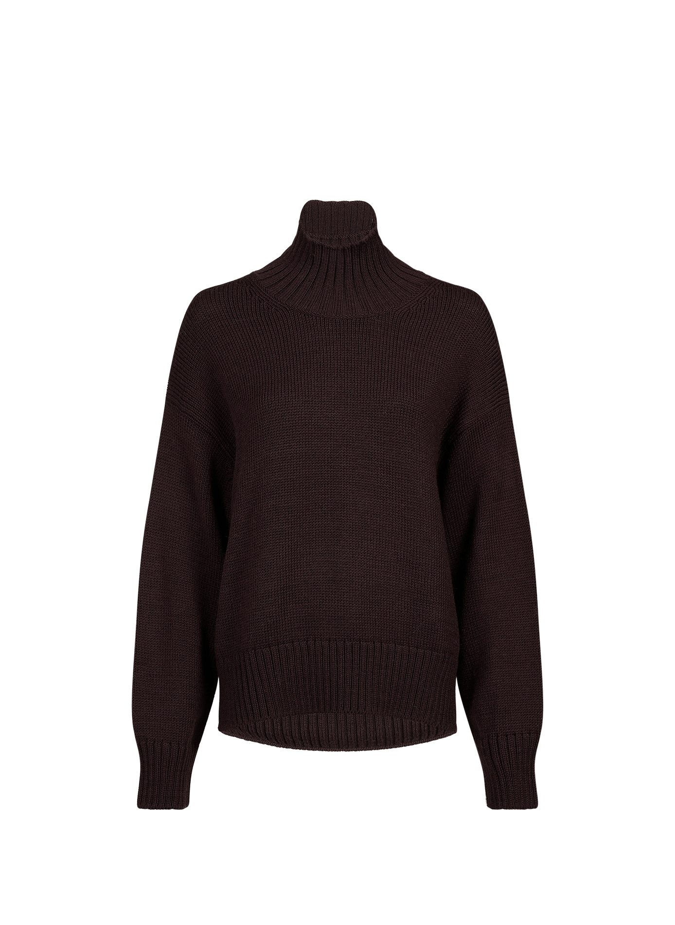 Pullover mit Stehkragen aus Wollmischung CLOSED Braun
