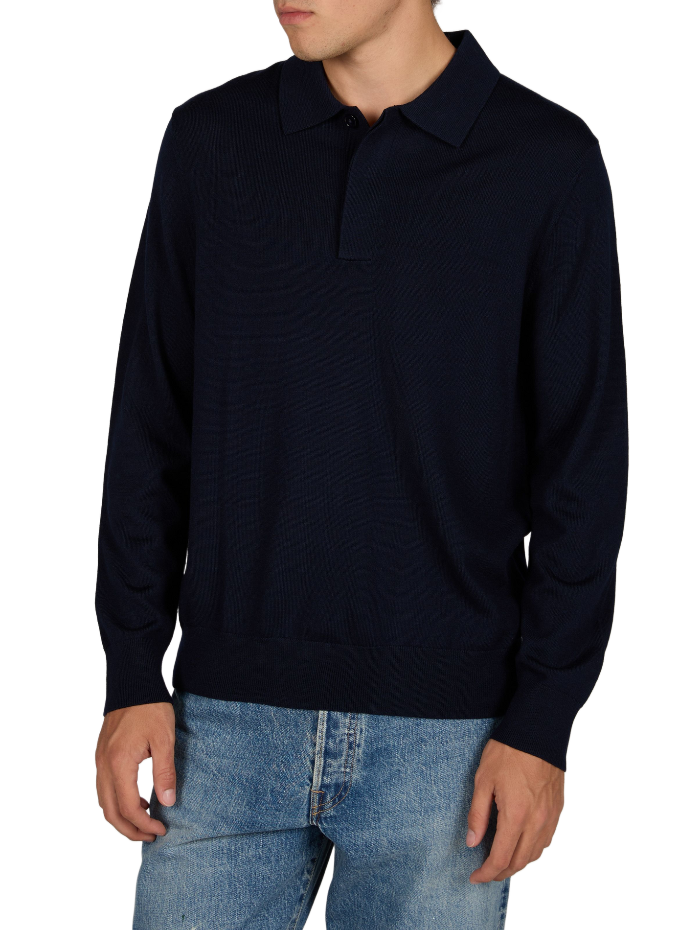 Polo-Pullover aus Baumwollstrick NN.07 Blau