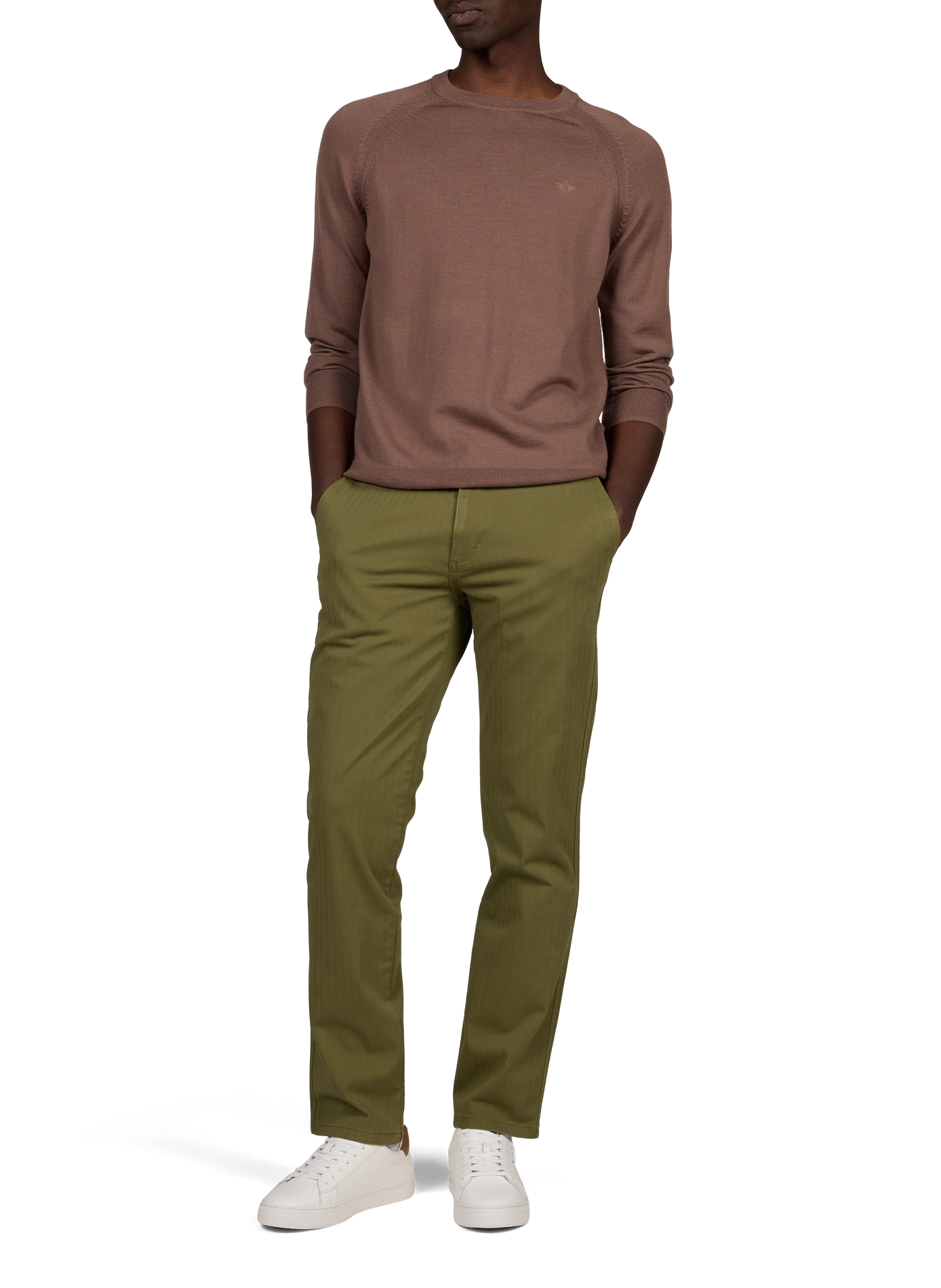 Pull droit en laine DOCKERS Marron