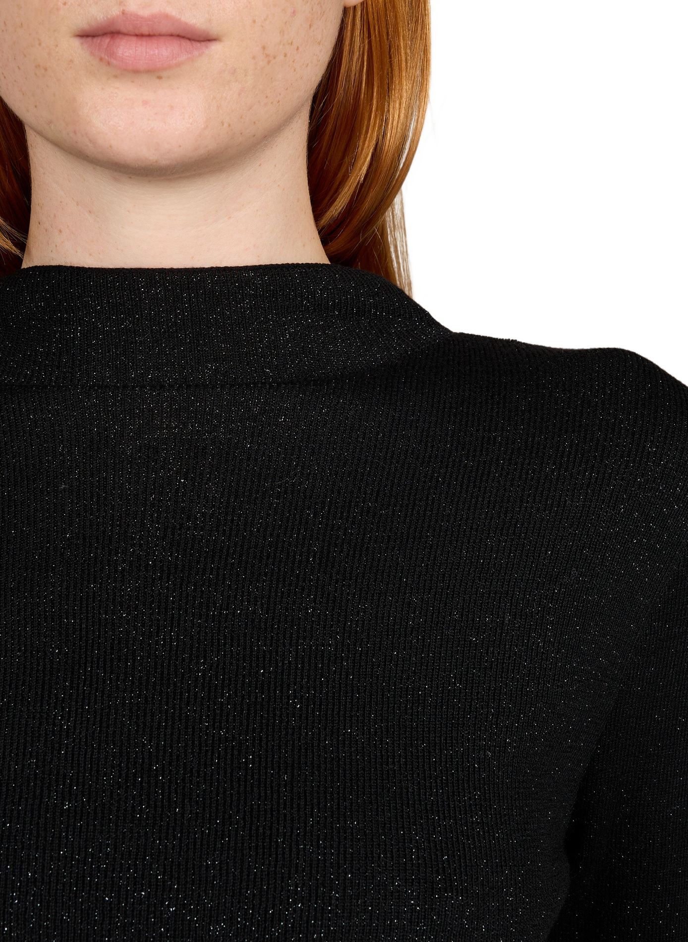 Figurbetonter Pullover mit Stehkragen ARTLOVE Schwarz