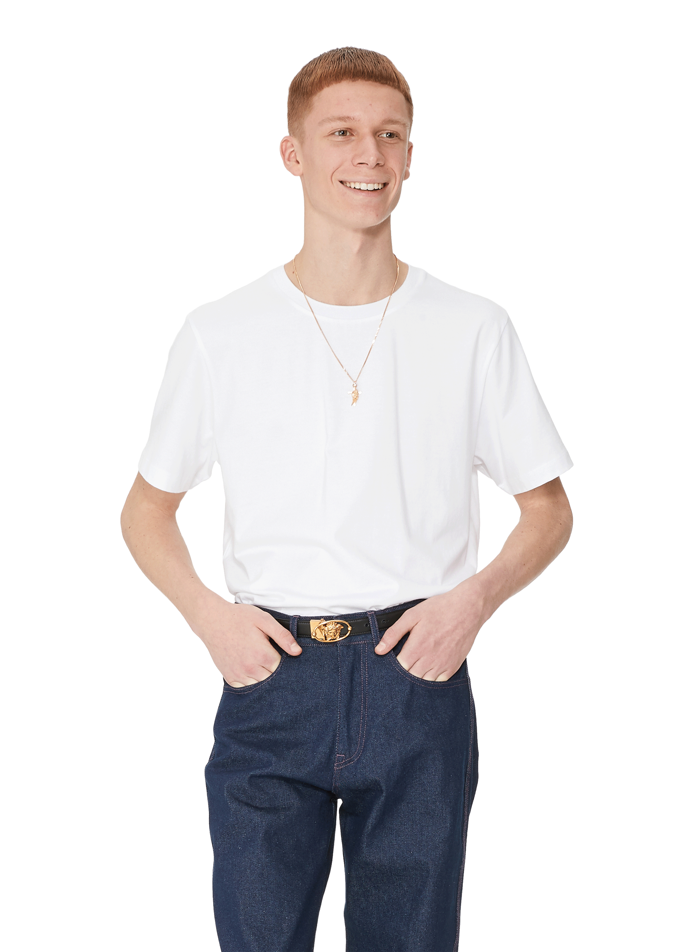 THOM BROWNE T-shirt patch en coton Blanc