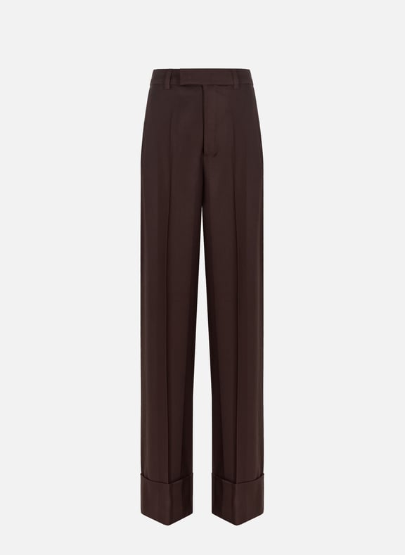 Striped wide-leg trousers Brown by BITE STUDIOS BITE STUDIOS Striped wide-leg trousers Brown