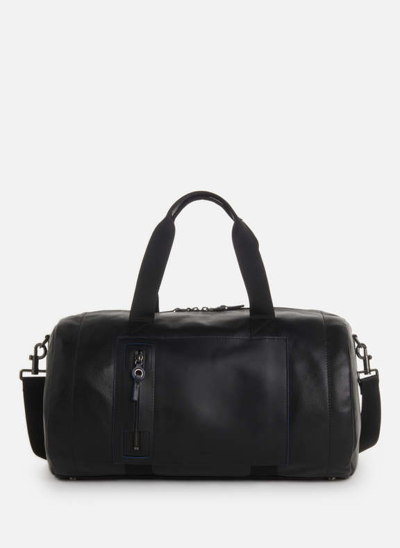 LE TANNEUR 24h Alexis grained leather travel bag Black