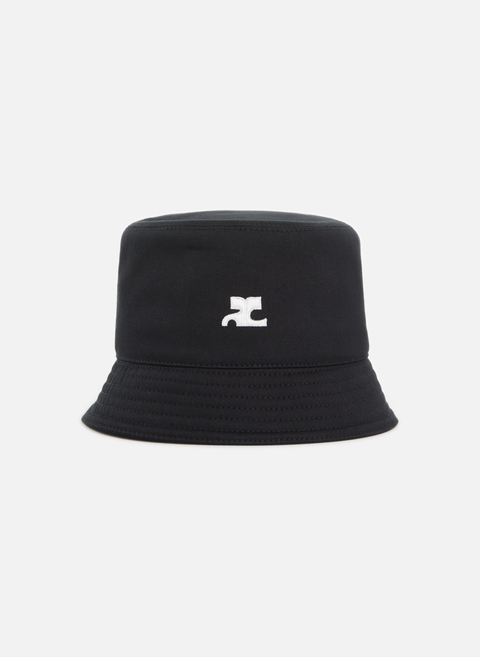 Black cotton bucket hat COURRÈGES 