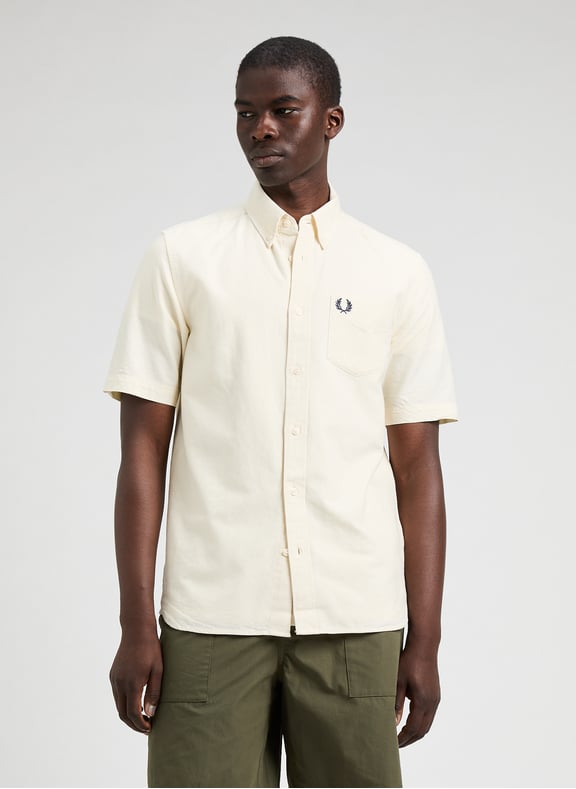 Oversized cotton shirt Beige by FRED PERRY FRED PERRY Oversized cotton shirt Beige
