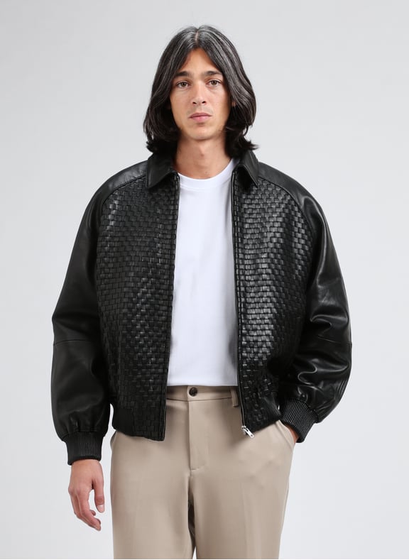 Blouson en cuir d'agneau Noir by ARTE ANTWERP ARTE ANTWERP Blouson en cuir d'agneau Noir