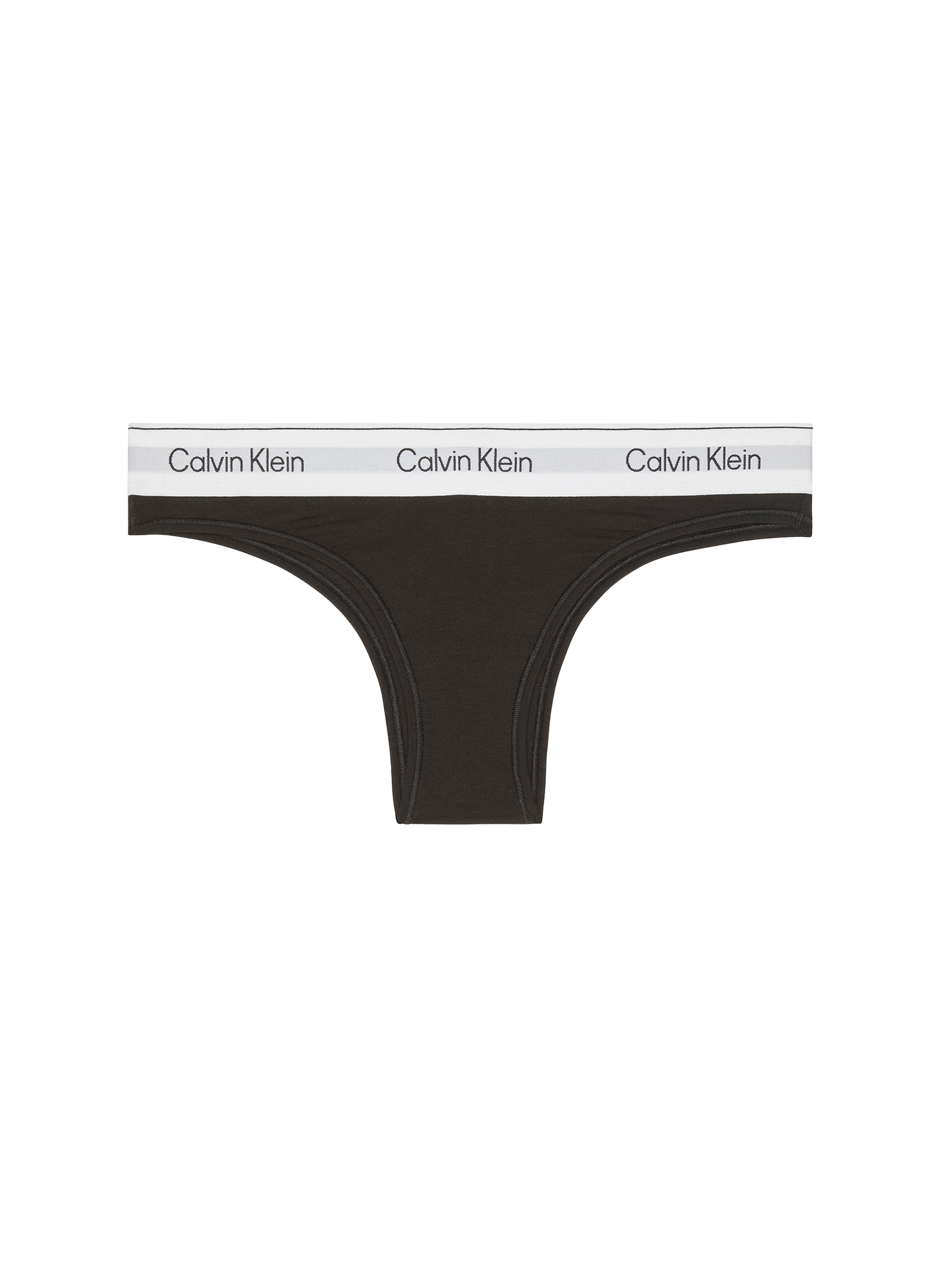 CALVIN KLEIN Slip bresilien en coton mélangé Black