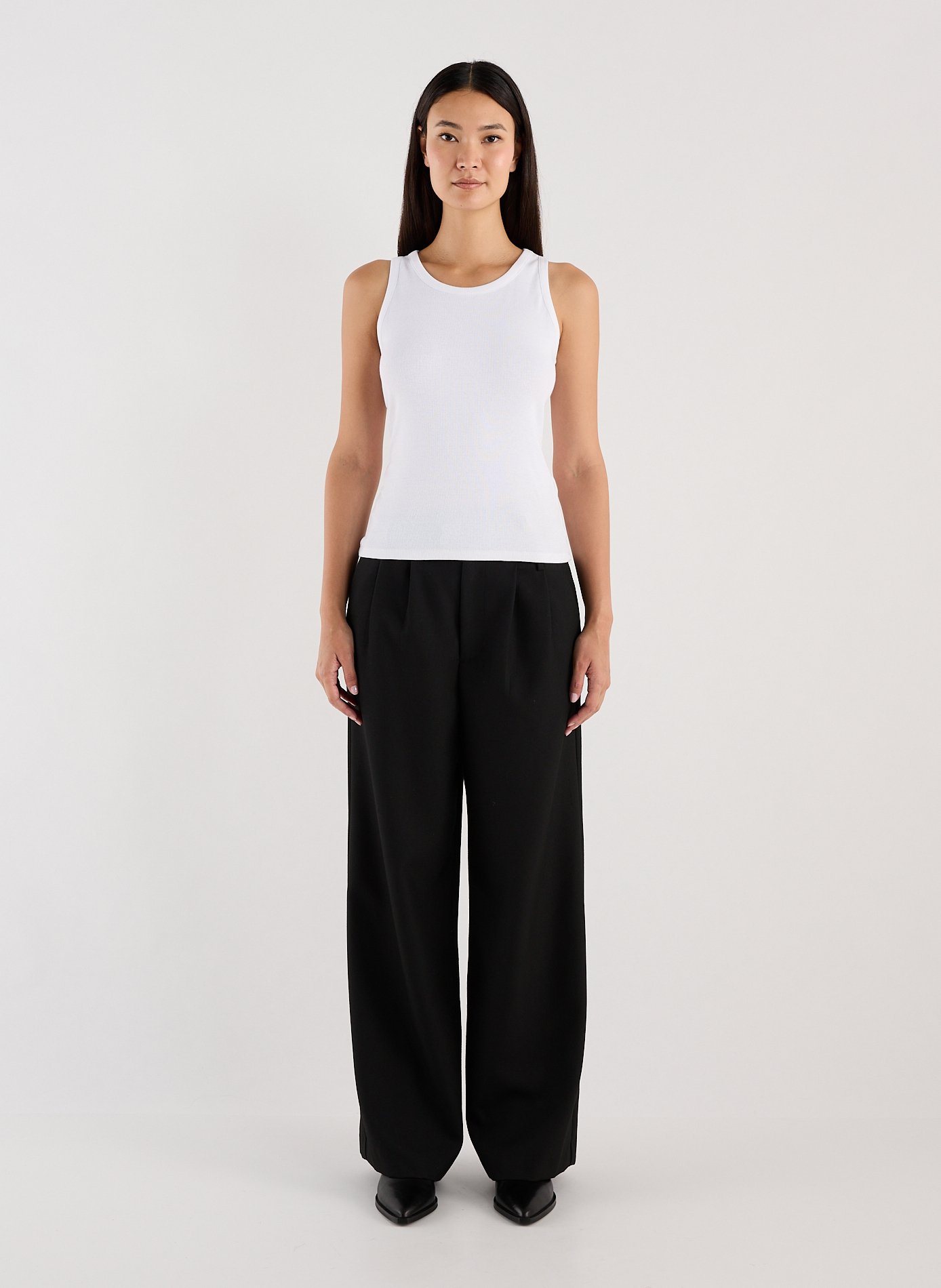 Cotton tank top  SAISON 1865 White