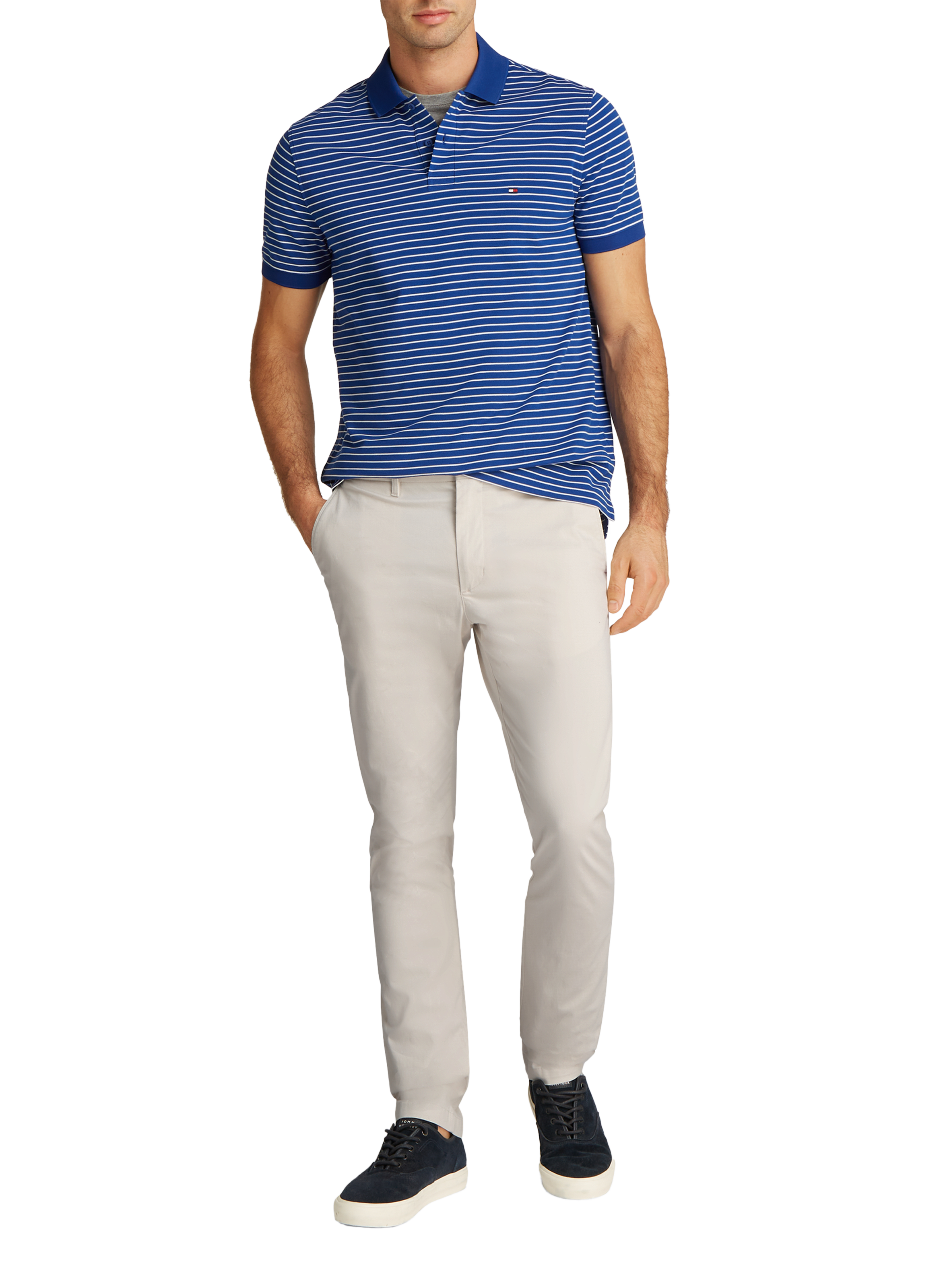Pantalon slim chino TOMMY HILFIGER Blanc