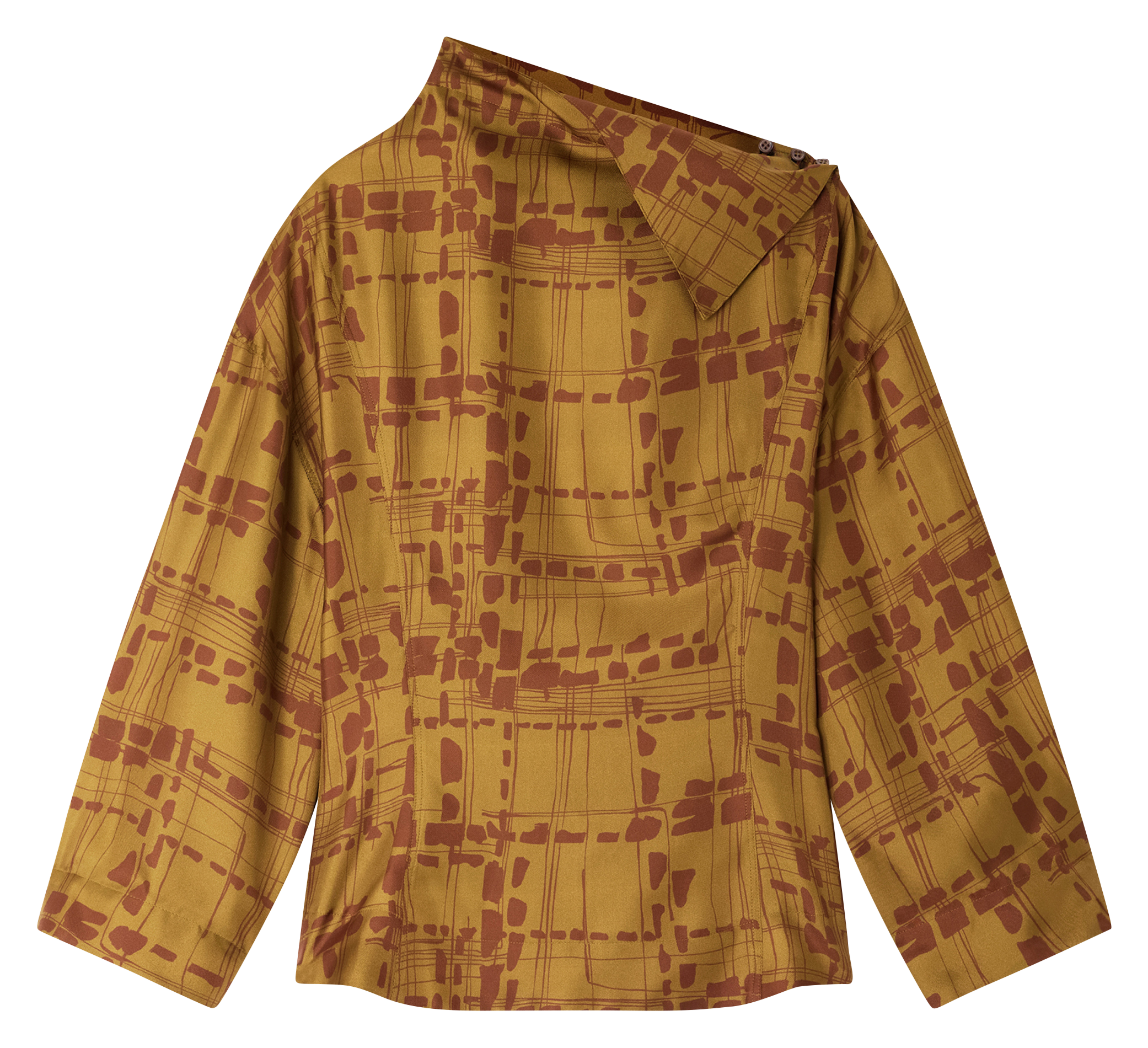 Top ajusté imprimé en soie figari SOEUR Multicolore