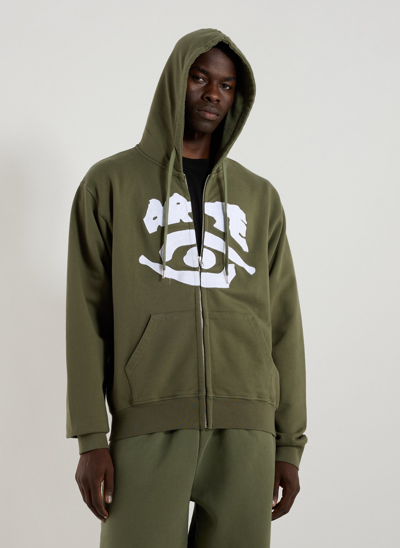 ARTE ANTWERP Hoodie à capuche en coton Vert