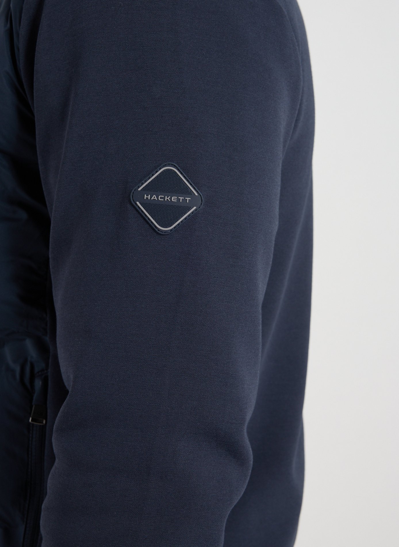 Hybrid quilted jacket in blended cotton HACKETT Blue