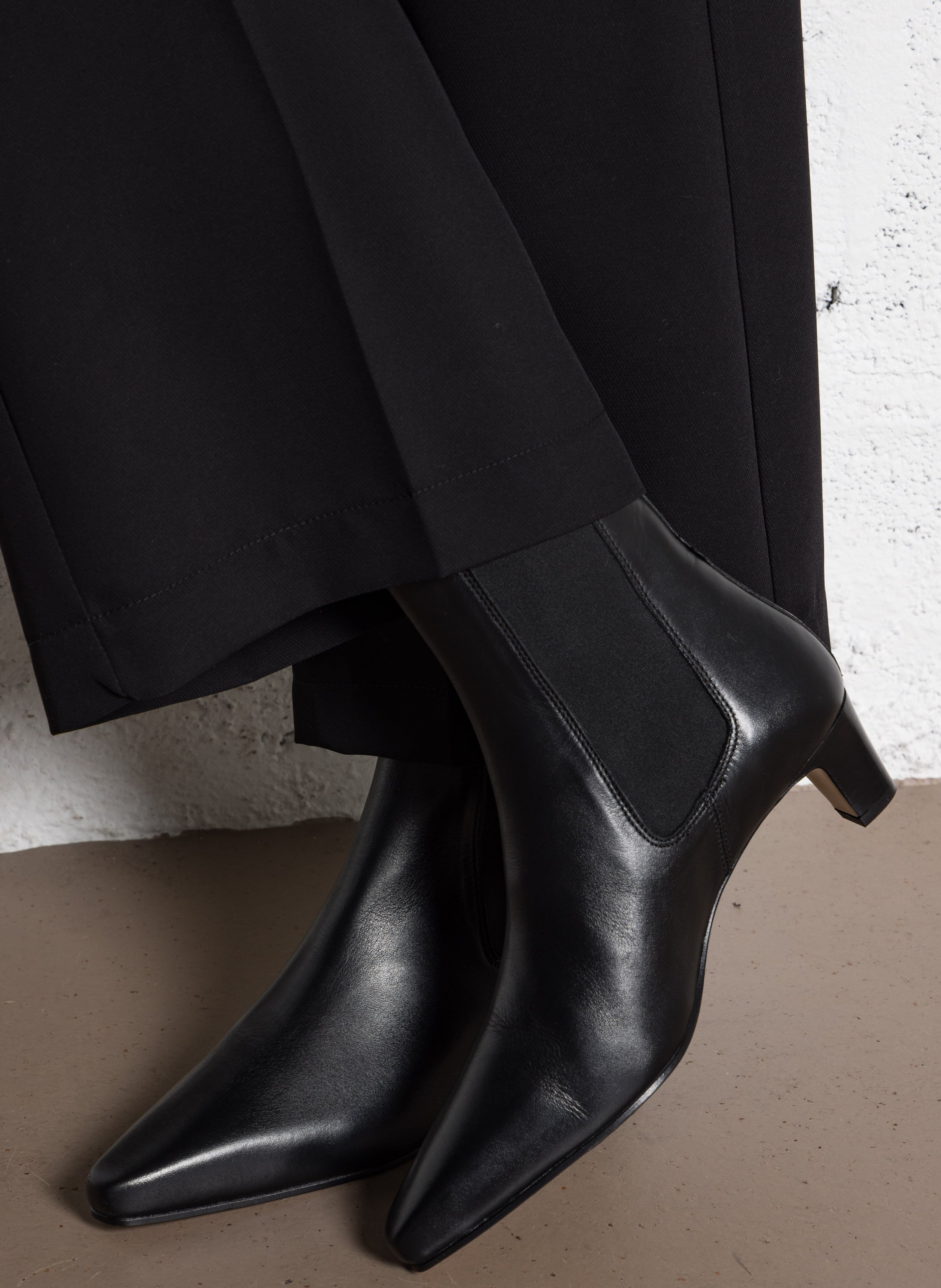 Bottines en cuir n°525 RIVECOUR Noir