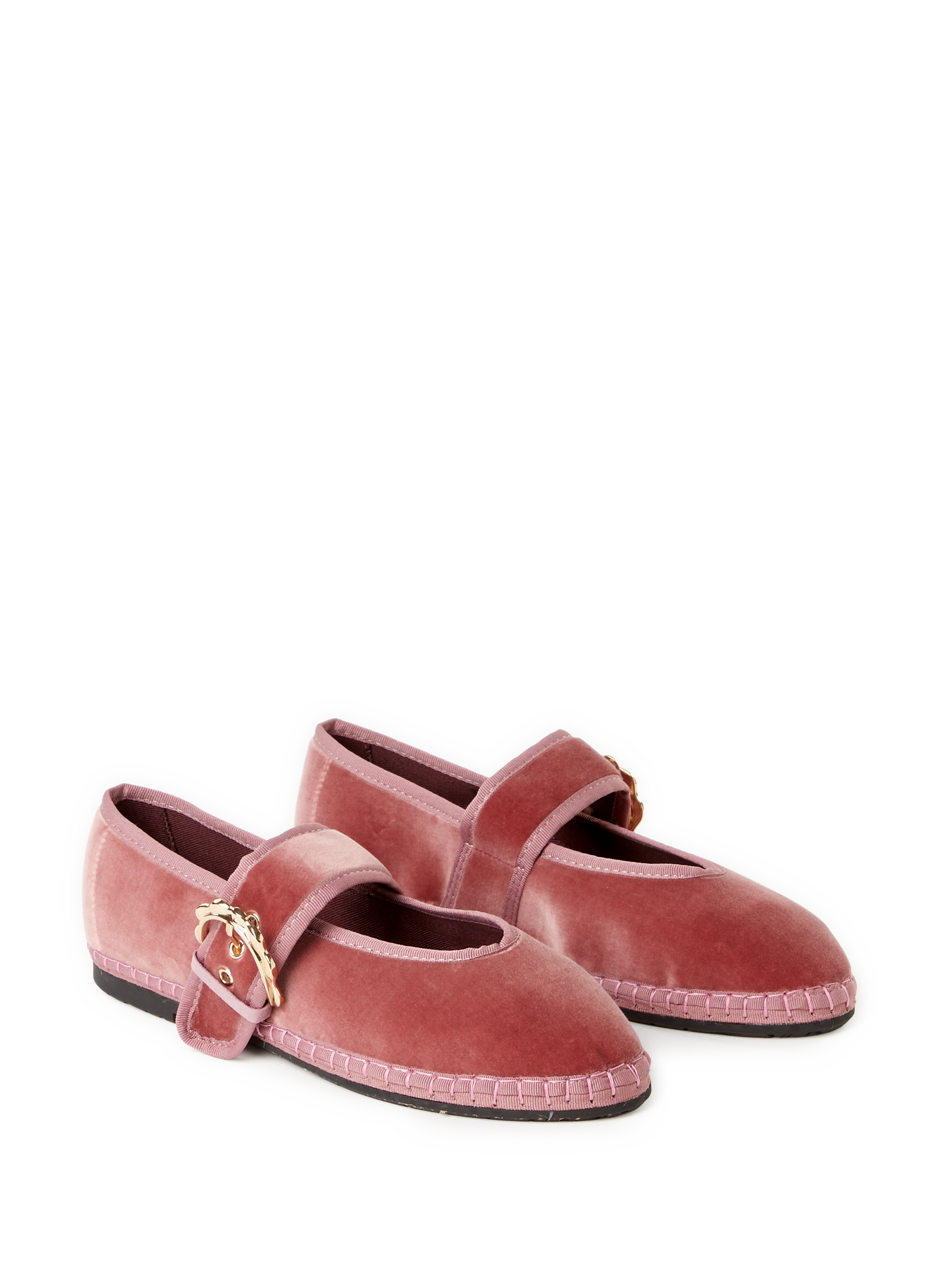 Ballerines à boucle en coton mélangé FLABELUS Rose