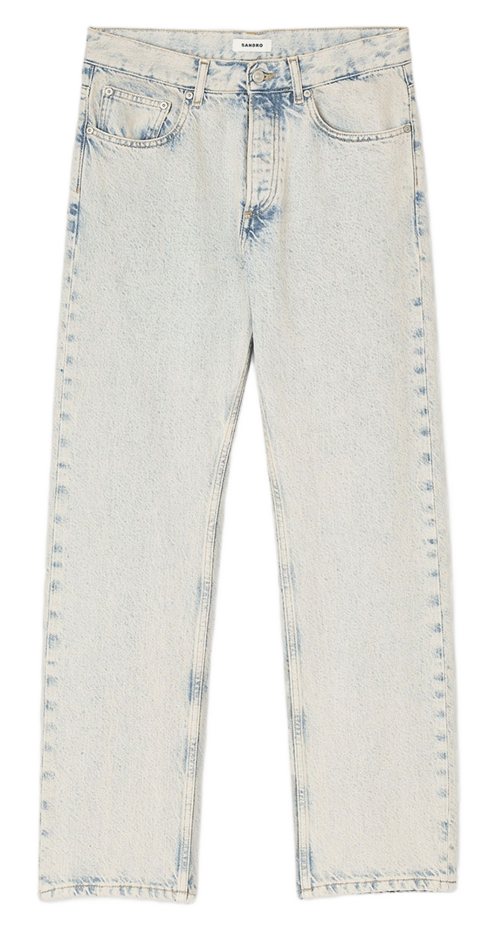 Jean droit en coton SANDRO Bleu