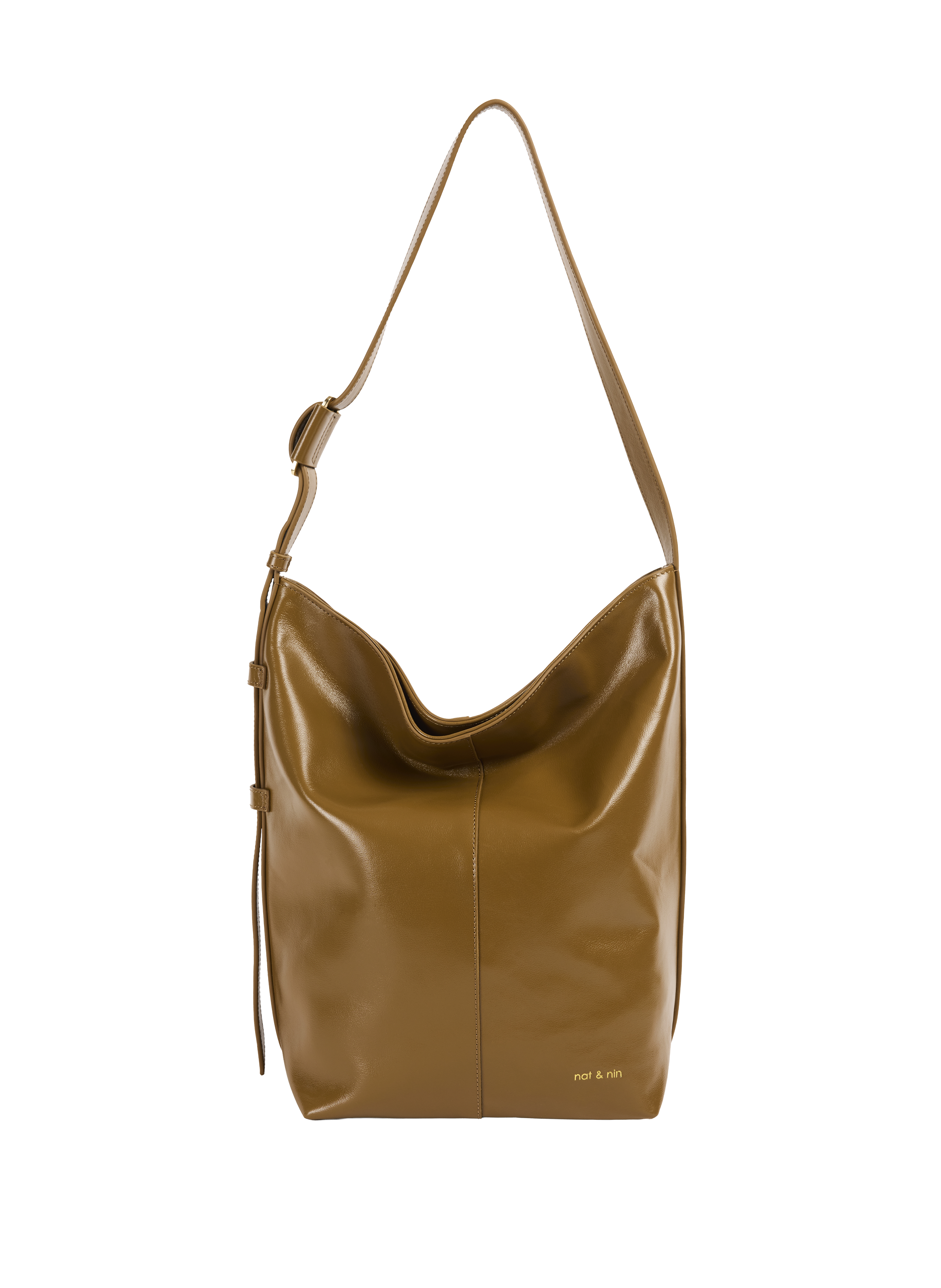 Sac épaule Nour en cuir NAT & NIN Marron