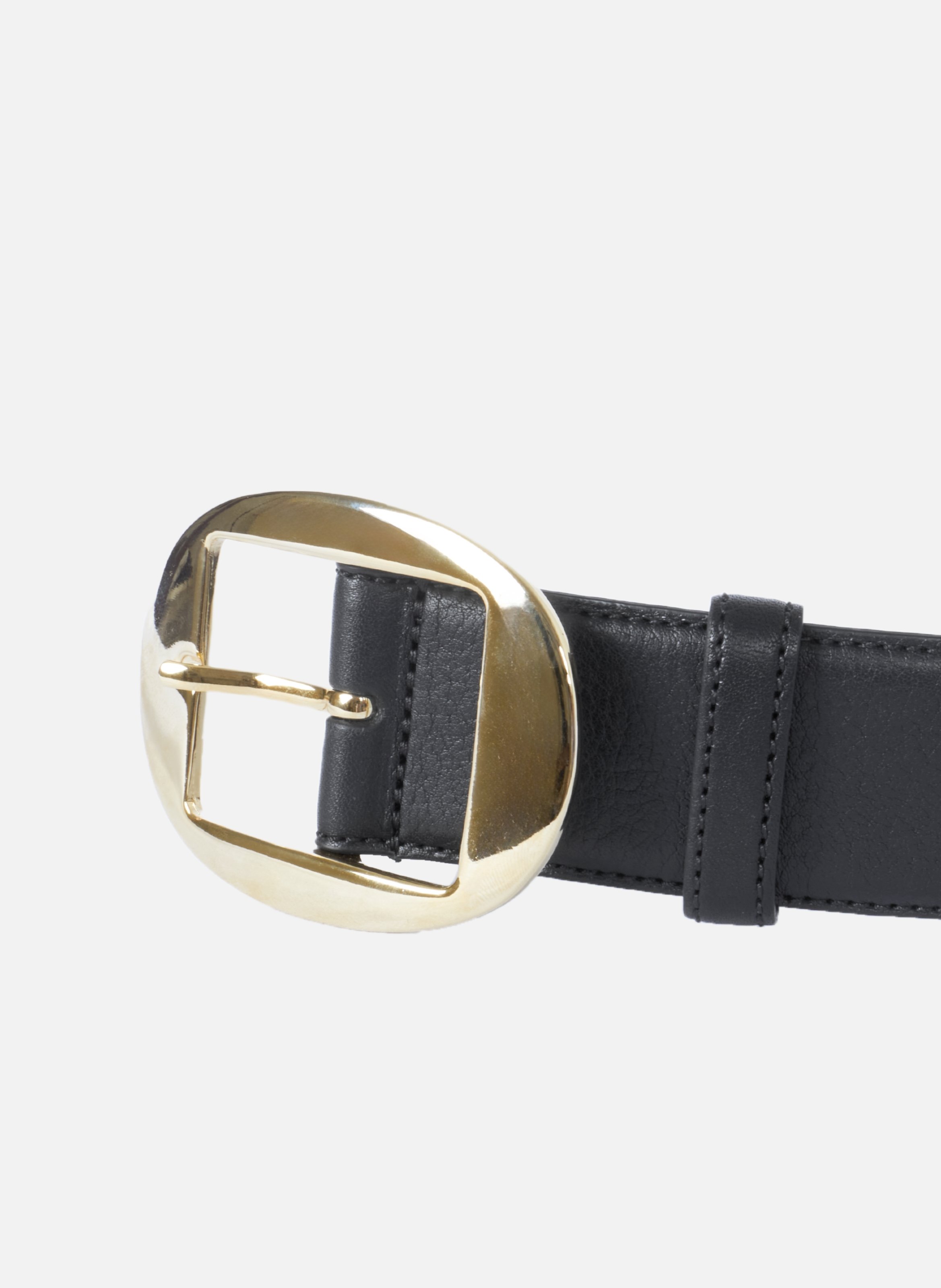 Ceinture louise cuir lisse noir JULES & JENN Noir