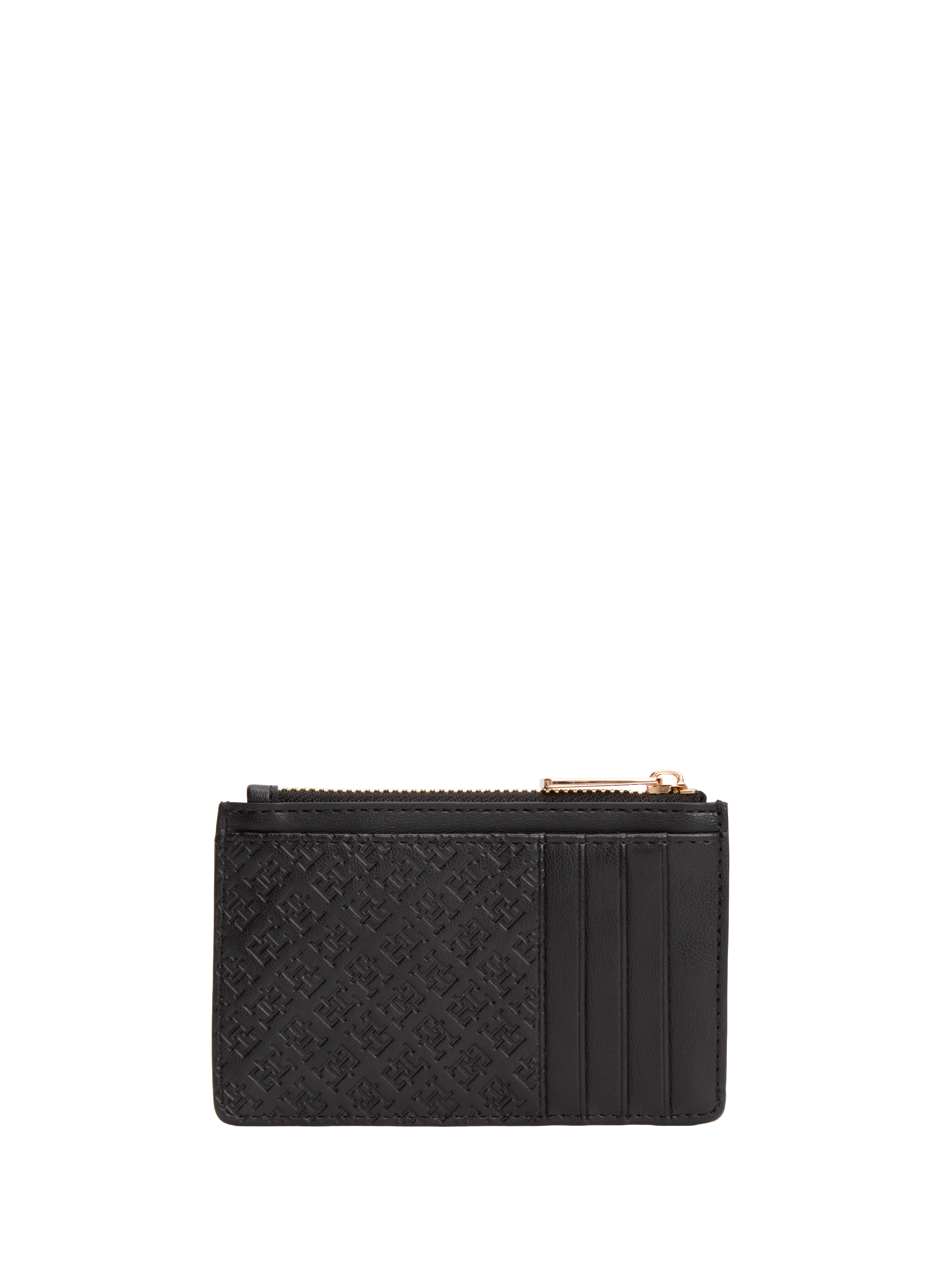 Monogram logo card holder TOMMY HILFIGER Black
