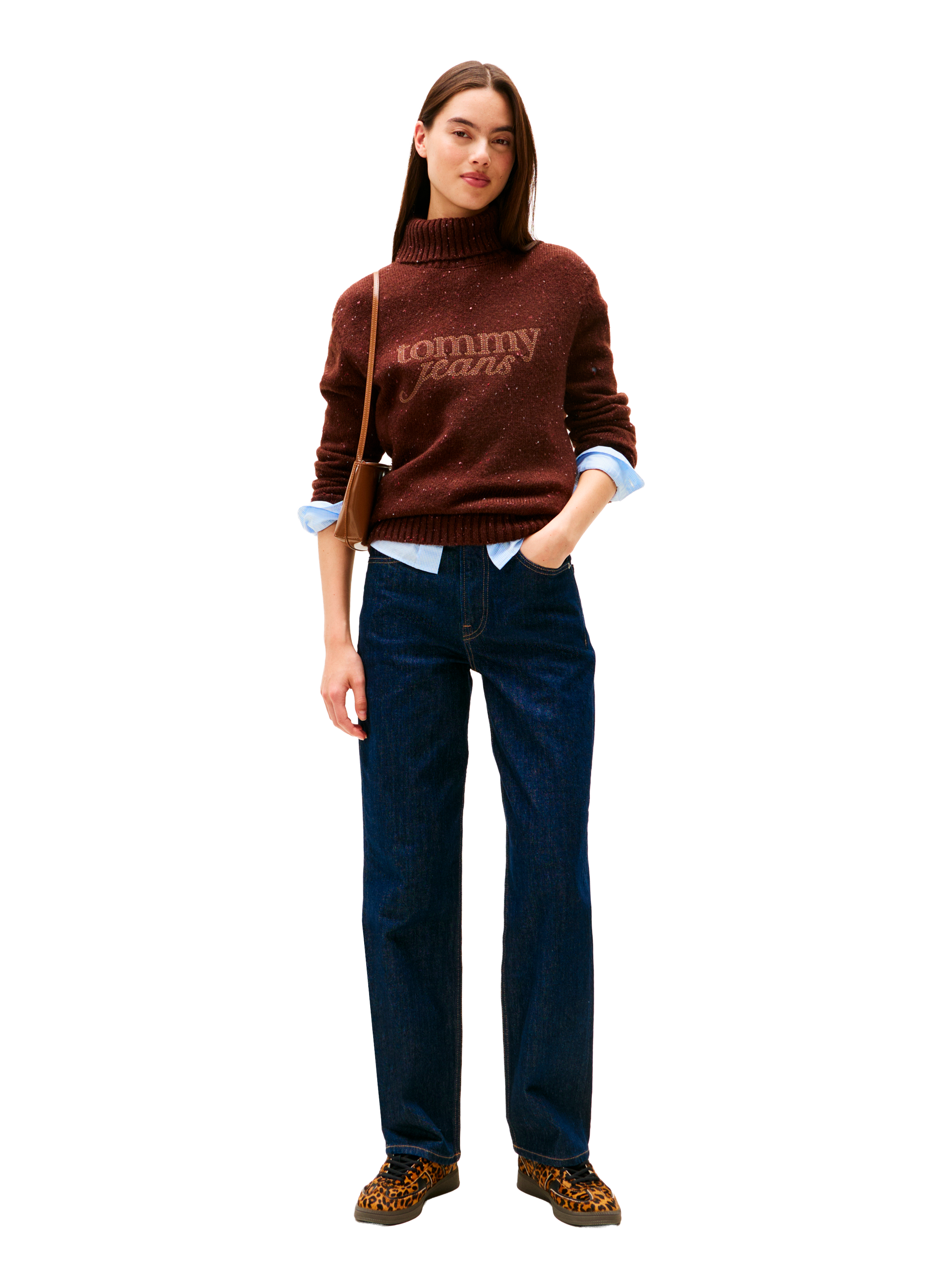 Straight-cut cotton-blend jeans TOMMY HILFIGER Blue