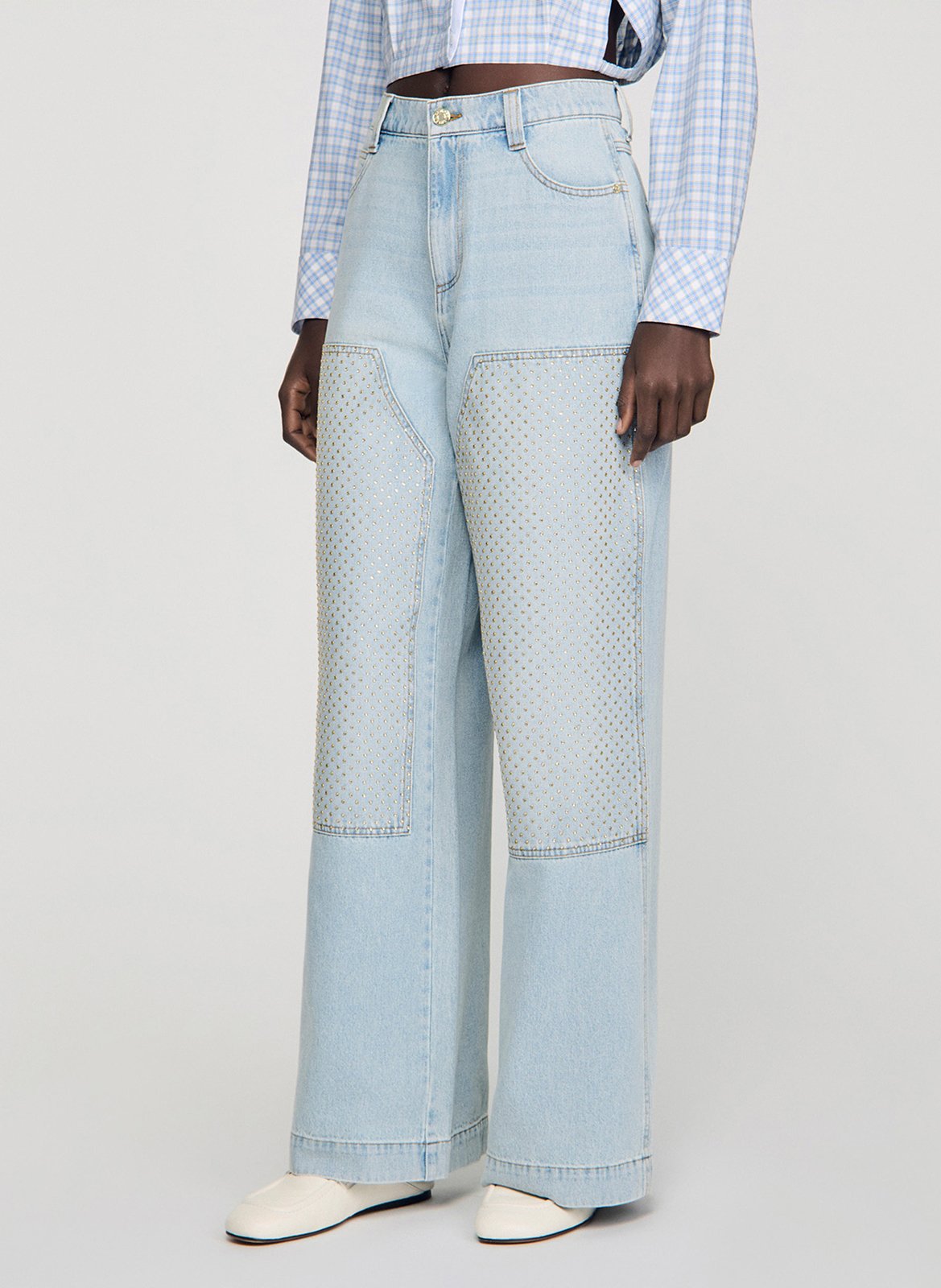 Jean large SANDRO Bleu