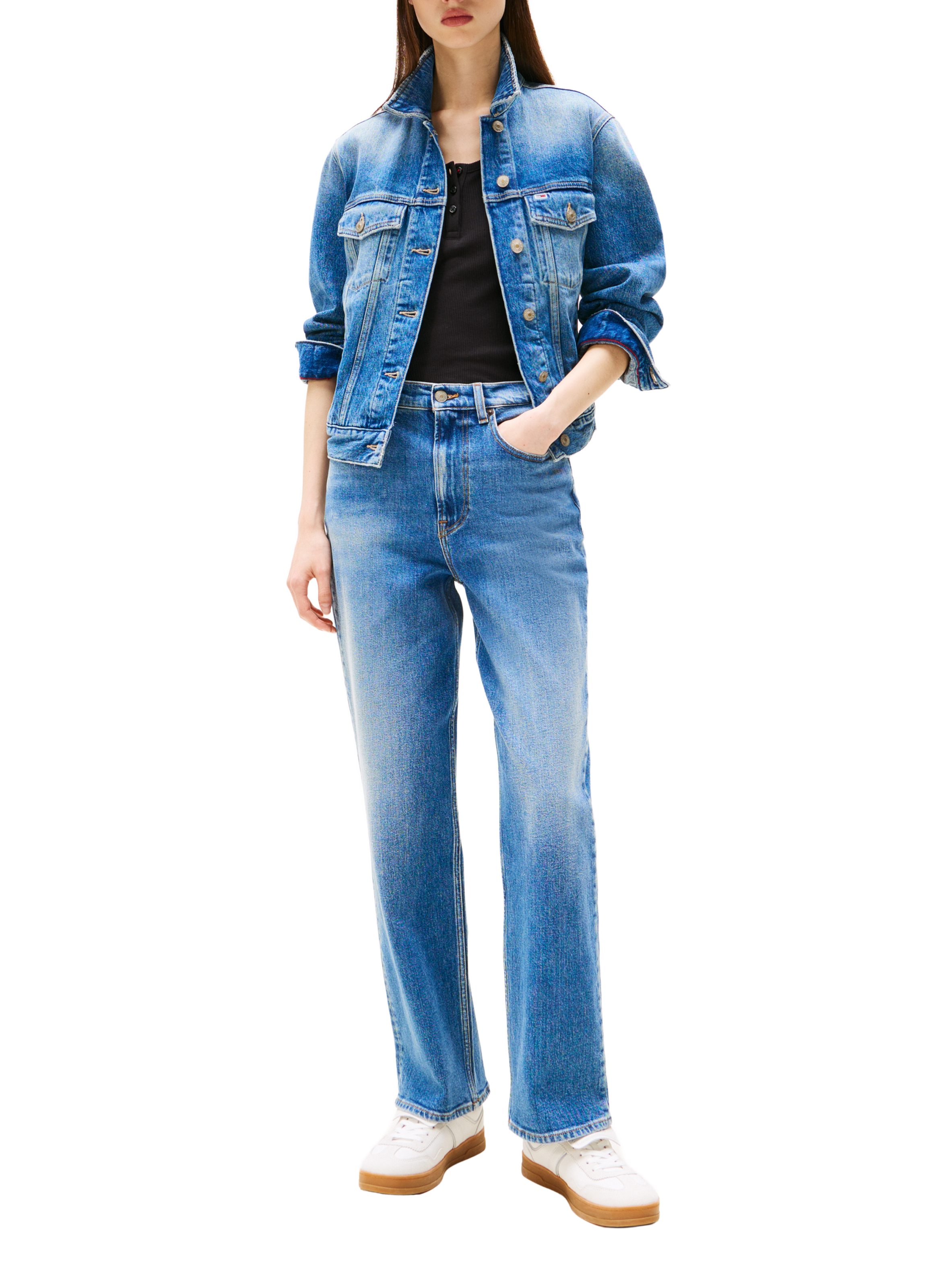 Straight leg cotton jeans TOMMY HILFIGER Blue