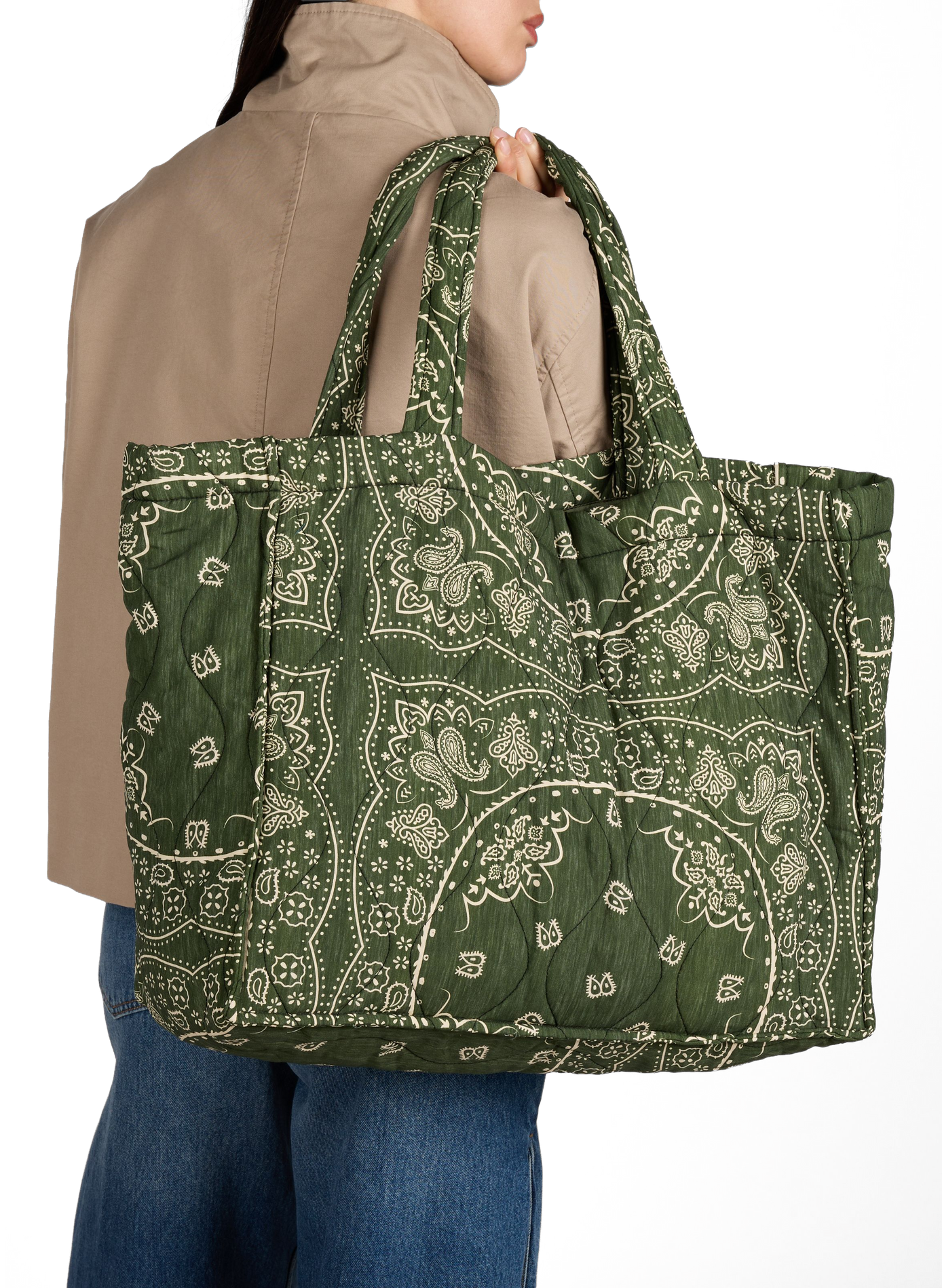 Sac à main à motif Philadeplie AOKYANOS Kaki