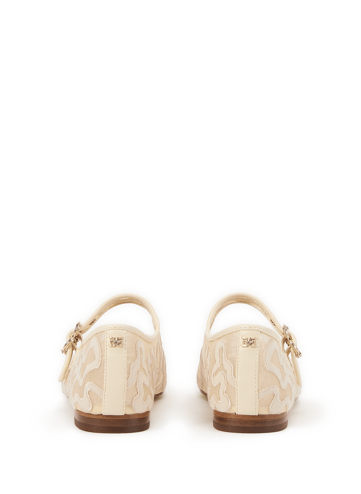 Semi-transparent ballet flats in mixed cotton SAM EDELMAN White