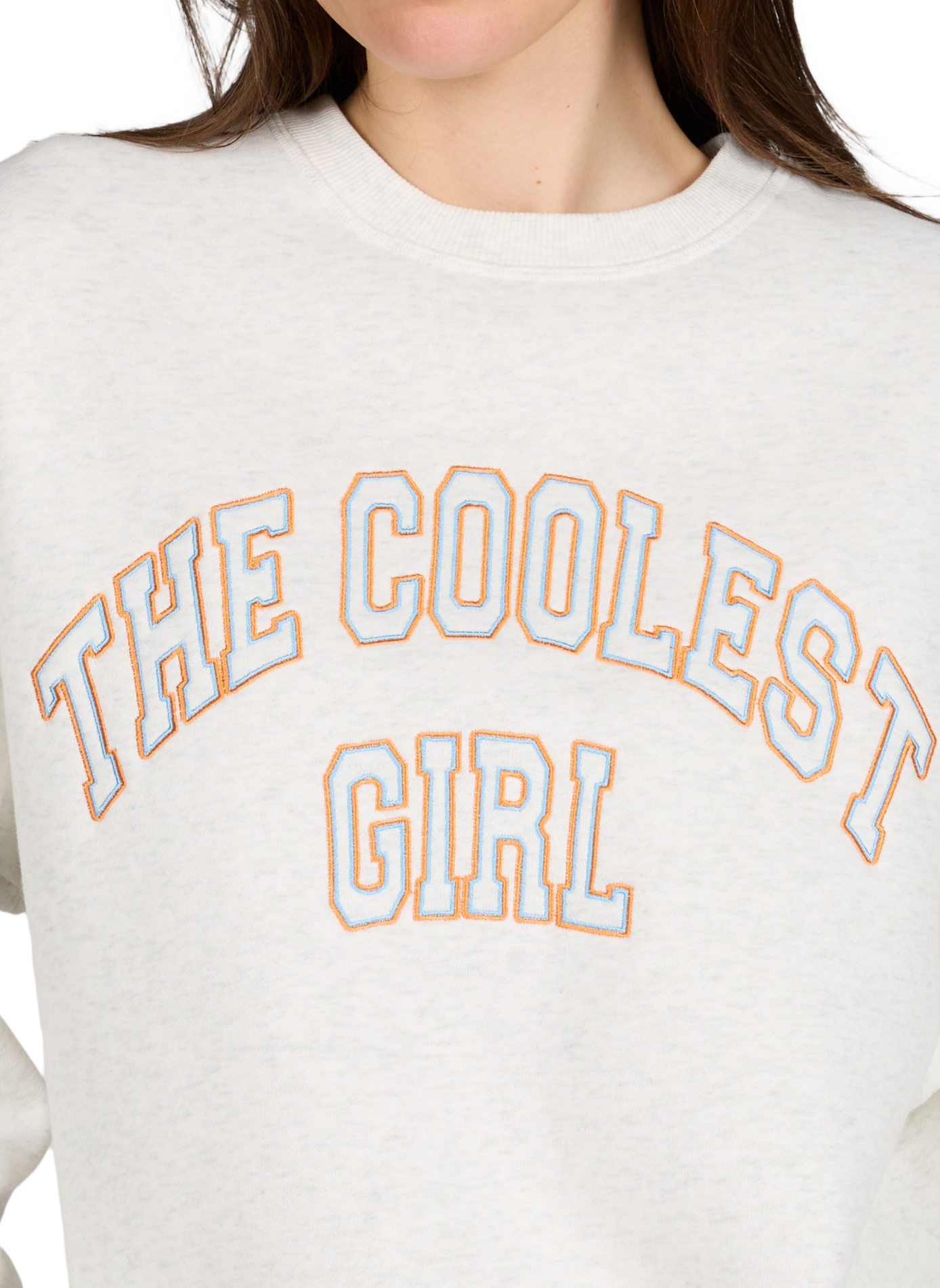 Sweet col rond The Coolest Girl BERENICE Gris