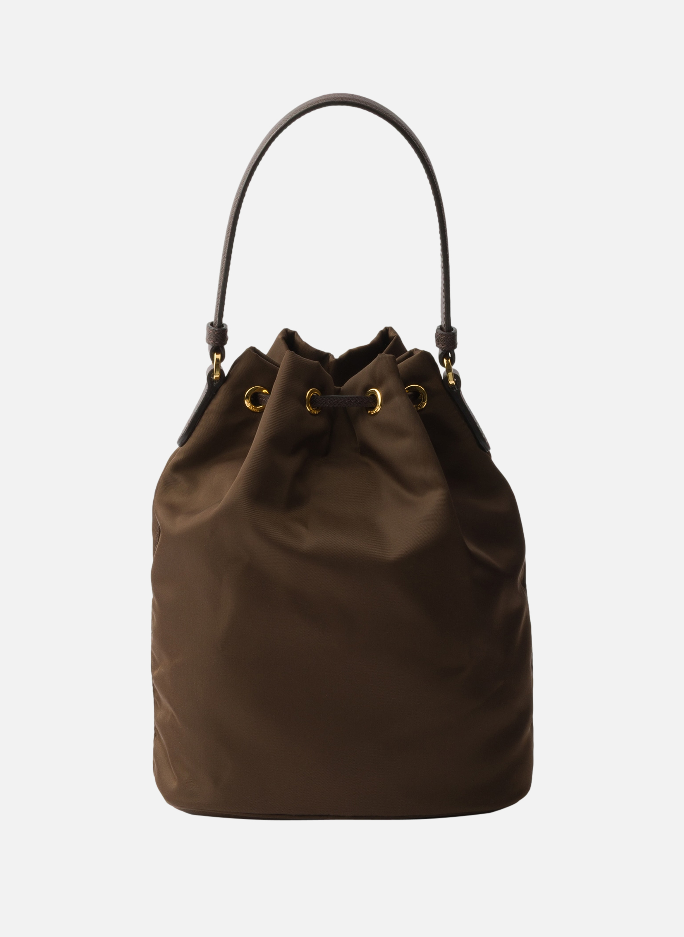 Sac seau prada duet en re-nylon PRADA Marron