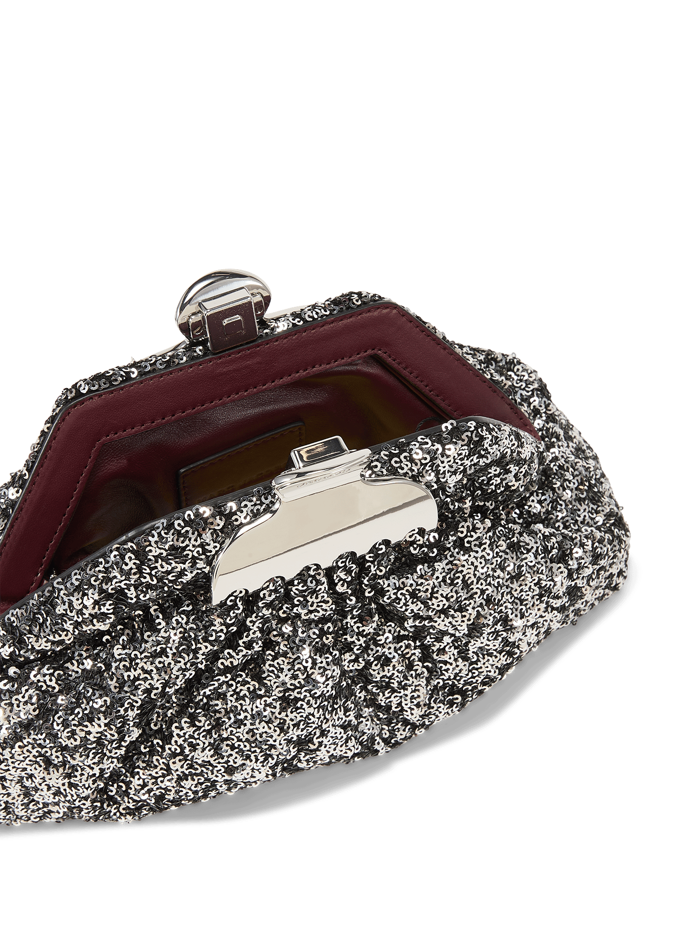 Borsa a mano con strass MARC JACOBS Argento